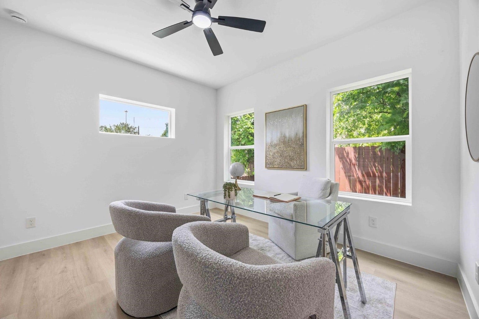 3103 Lelia Street, #B, Houston, TX 77026 Listing photos are of a neighboring unit and include professional staging. Staging, furniture, and dcor are not included with the property. Photos are intended to showcase the floor plan and design; actual finishes may vary.