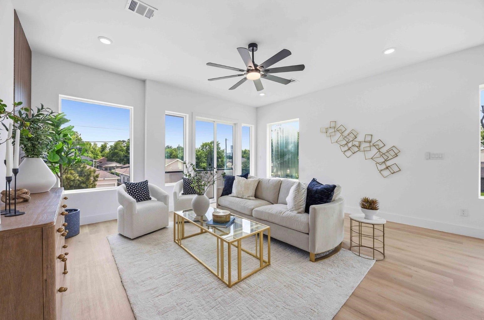 3103 Lelia Street, #B, Houston, TX 77026 Listing photos are of a neighboring unit and include professional staging. Staging, furniture, and dcor are not included with the property. Photos are intended to showcase the floor plan and design; actual finishes may vary.