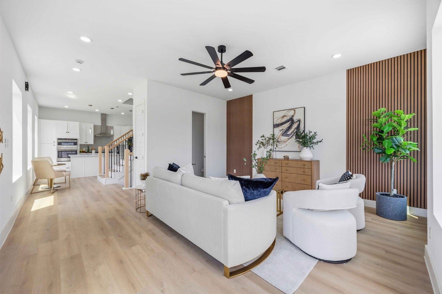 3103 Lelia Street, #B, Houston, TX 77026 Listing photos are of a neighboring unit and include professional staging. Staging, furniture, and dcor are not included with the property. Photos are intended to showcase the floor plan and design; actual finishes may vary.