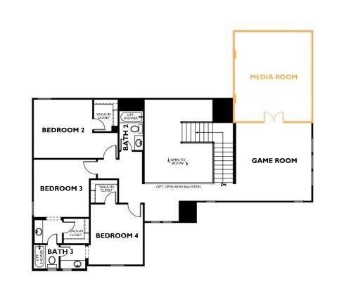 2319 Myrtle Manor Lane, Katy, TX 77493 Floor Plan - 2nd