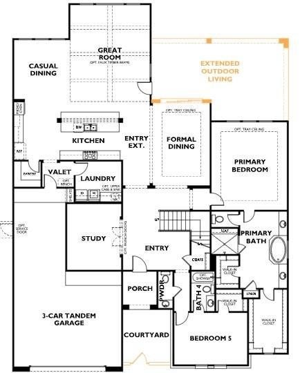2319 Myrtle Manor Lane, Katy, TX 77493 Floor Plan - 1st