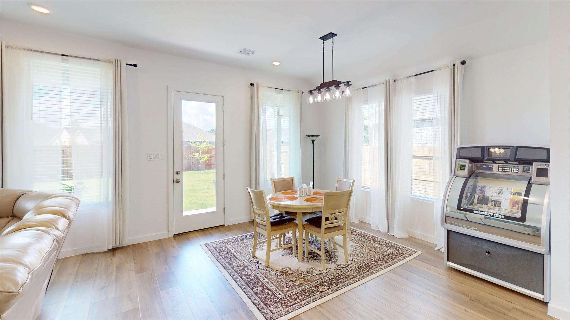Dining Room with Upgraded Lighting
