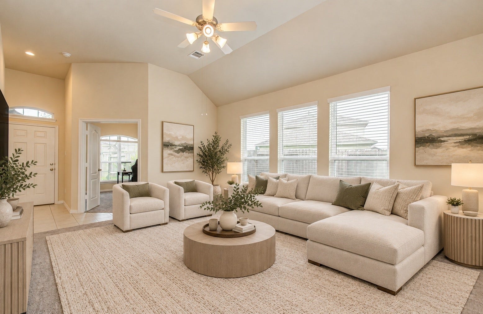 3403 Brazos Falls Dr, Richmond, TX 77469 Living Room is virtually staged.