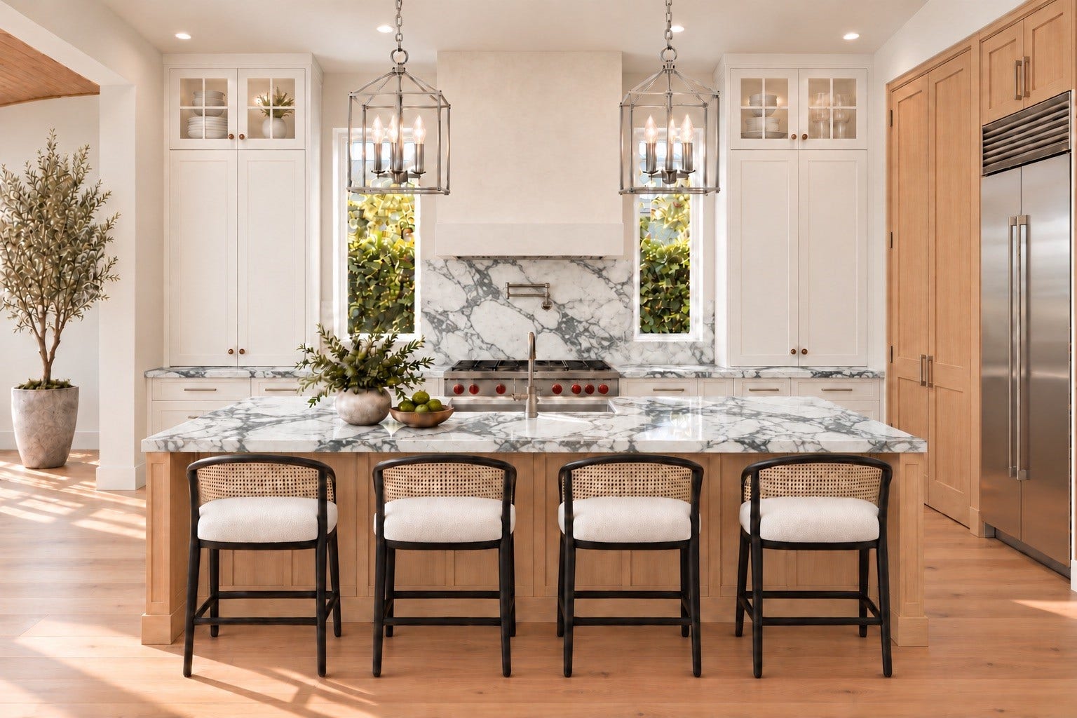The heart of the home, this open and inviting kitchen boasts plenty of counter space, storage, and room for culinary creativity. Ideal for cooking or casual entertaining, its modern design effortlessly blends functionality and style to elevate every meal preparation. -  This is a conceptual rendering - The property is currently under construction, estimated completion March 2027. Design, materials and finishes are illustrative and subject to change. Visit our staged home at 1002 E. 25th Street.