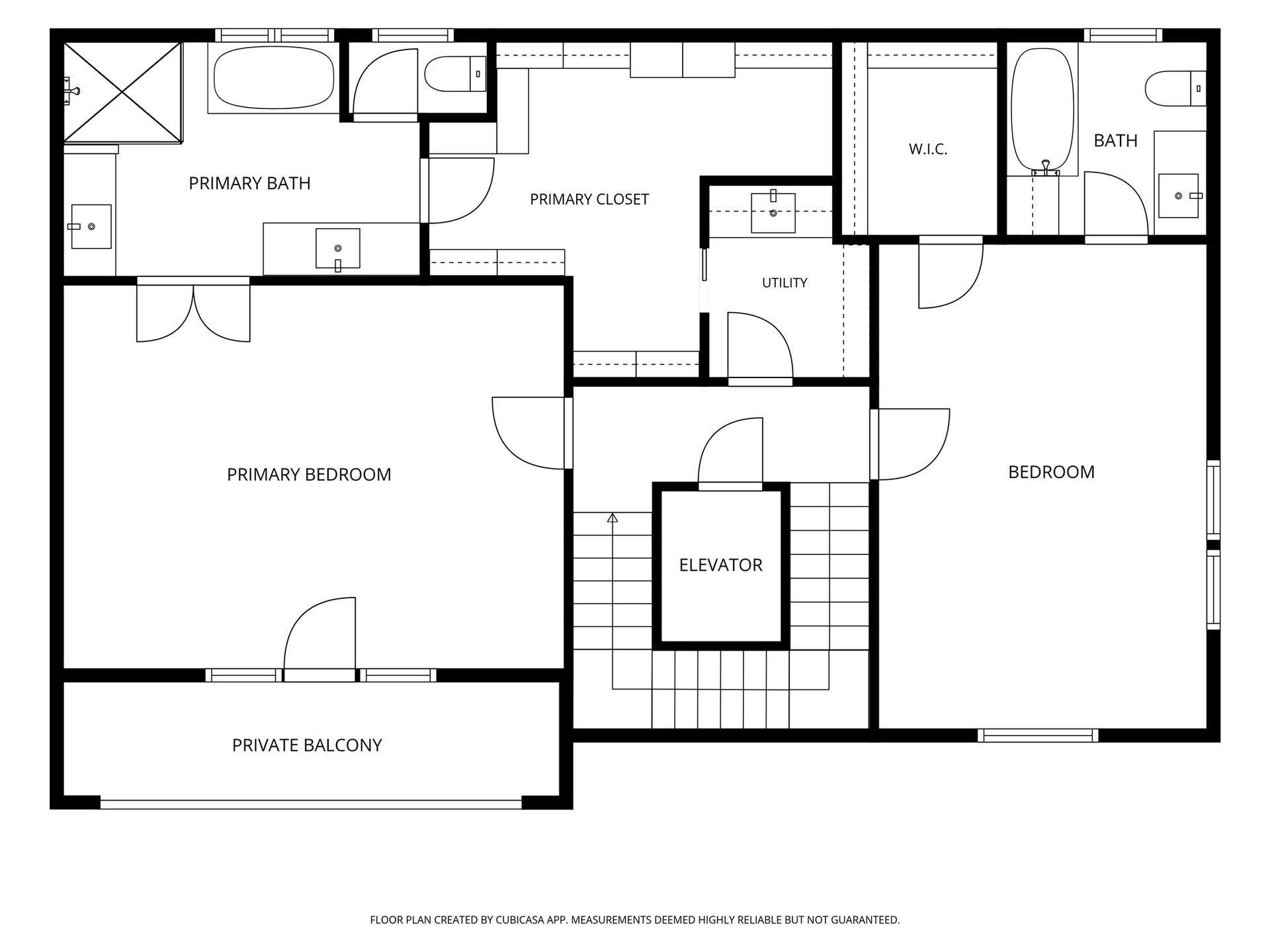 1907 Lauderdale Street, Houston, TX 77030 Third Floor Plan. Deemed to be accurate but not guaranteed.