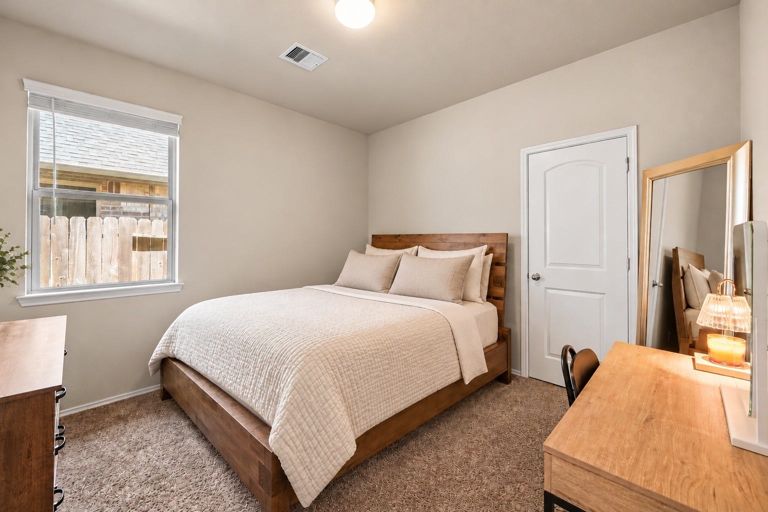 A welcoming guest bedroom offering a cozy space for visitors, with the flexibility to make it your own.

Virtually Enhanced