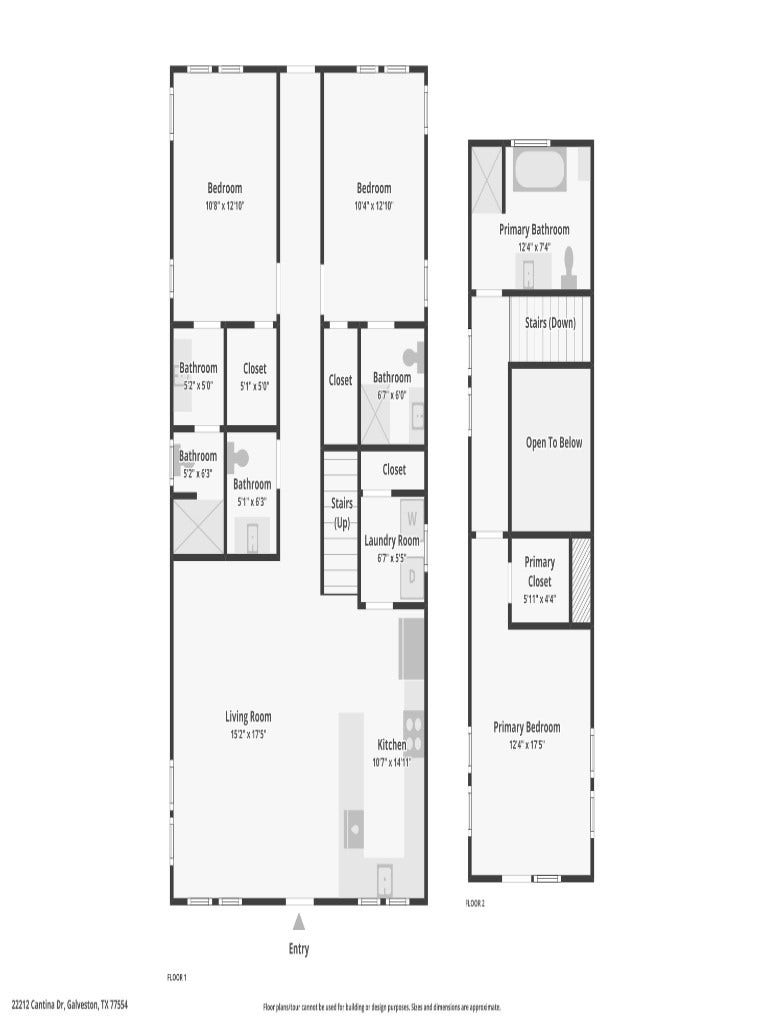 22212 Cantina Drive, Galveston, TX 77554 Floor Plans