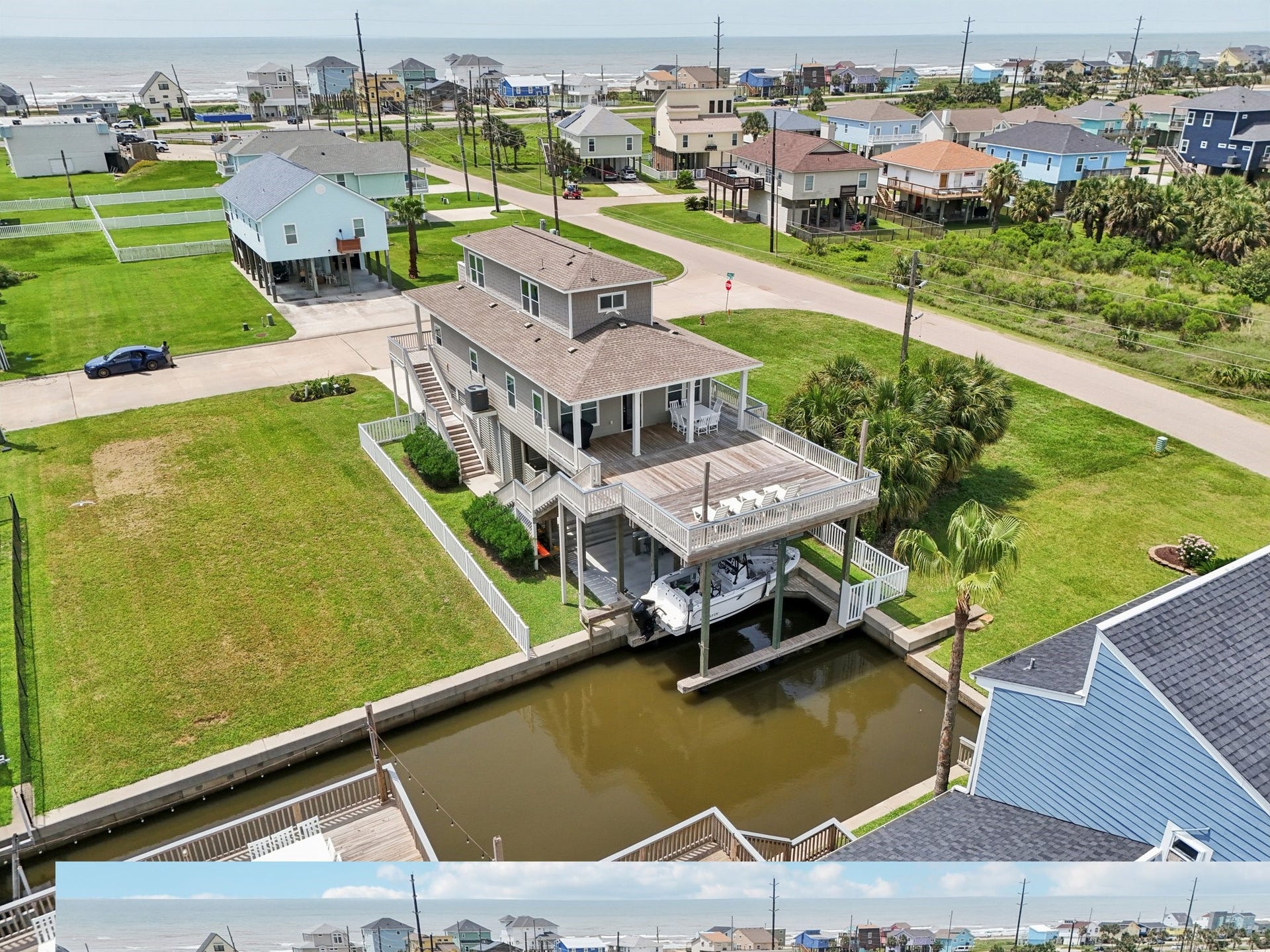 22212 Cantina Drive, Galveston, TX 77554 Large Corner lot with extra Green Spa