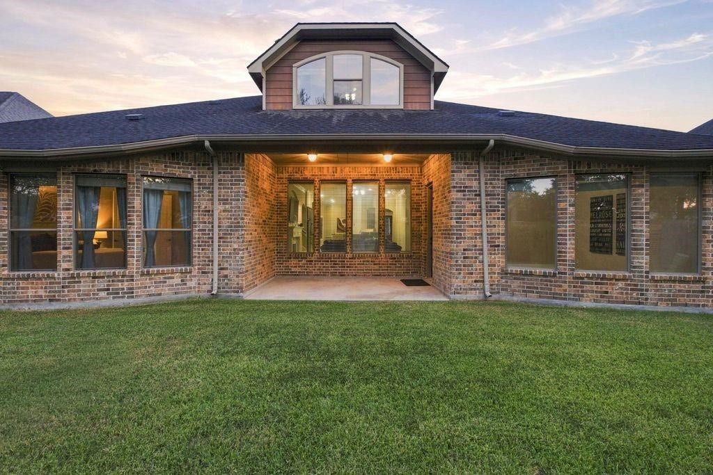 Back patio is perfect for enjoying cool Texas nights.