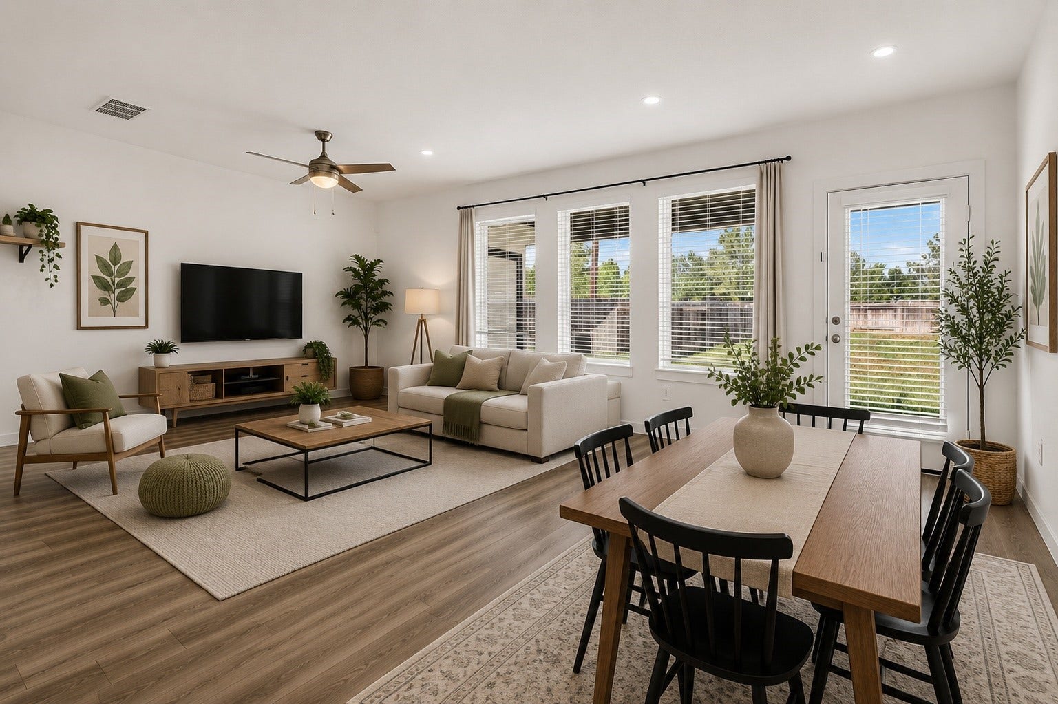 3021 Skyline Mesa Drive, Houston, TX 77047 Bright and welcoming living room - Image Virtually Staged