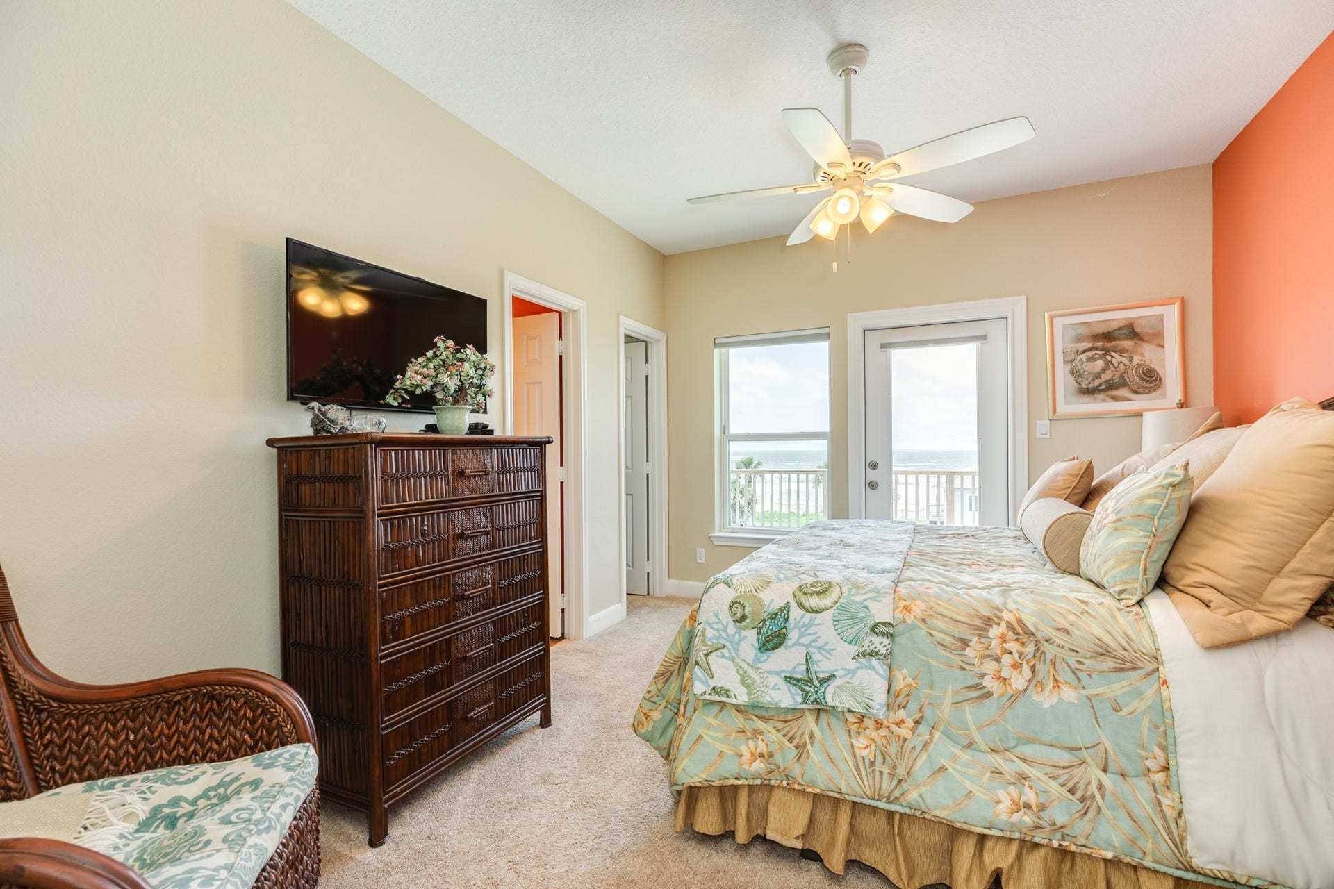 18502 E De Vaca, Galveston, TX 77554 Bedroom #2 on second floor, of course with deck access.