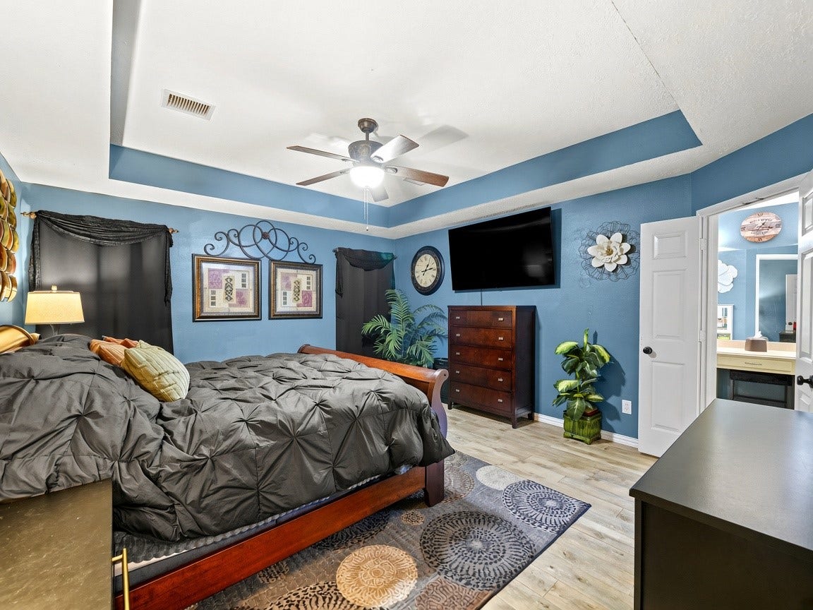 1806 Kensington Park Circle, Spring, TX 77386 Serene primary bedroom suite.