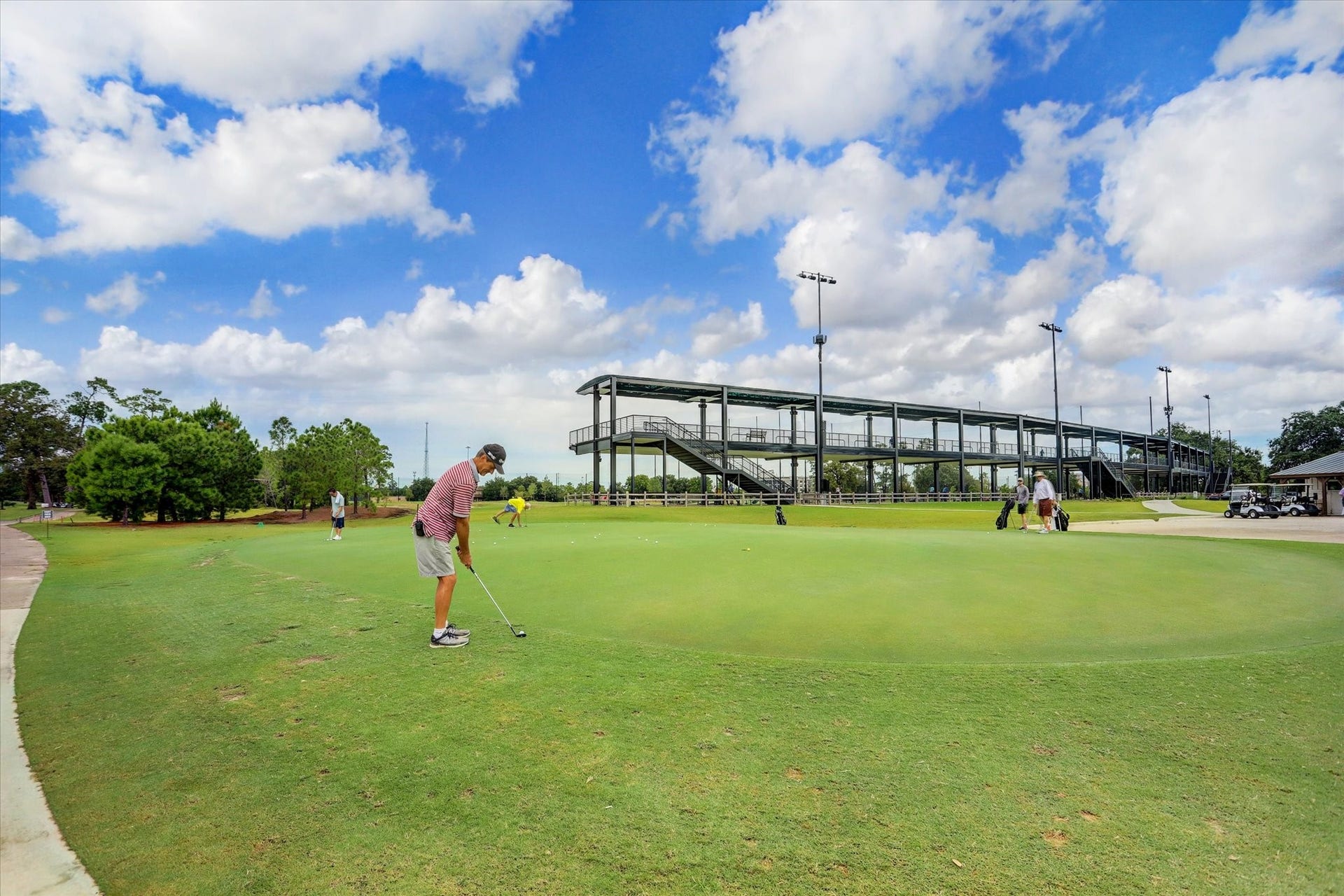 2725 Cohn Garden, Houston, TX 77007 Memorial Park Golf Course features manicured greens, practice areas, and a modern clubhouse, offering a premier public golf experience just minutes from the neighborhood.