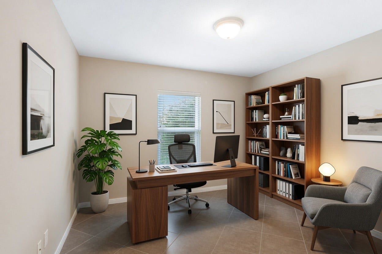 2615 W Dallas Street, Houston, TX 77019 VIRTUALLY STAGED 1st level bedroom/office, end unit with an abundance of natural light