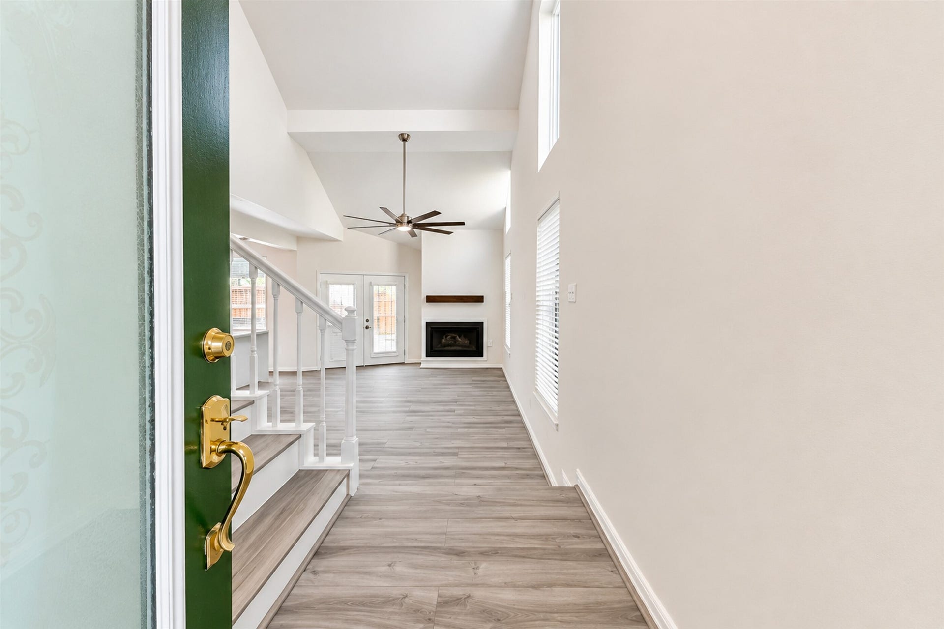 As soon as you walk through the front door you are greeted by luxury vinyl plank floors that flow throughout the living spaces and bedrooms.