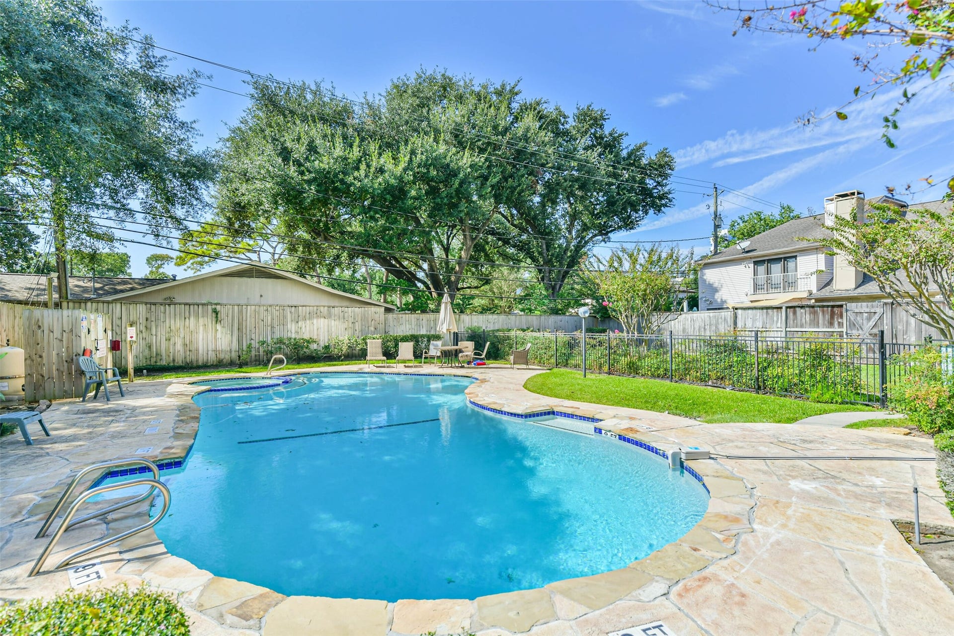 The community pool is perfect to cool off in during Houston's HOT summers!