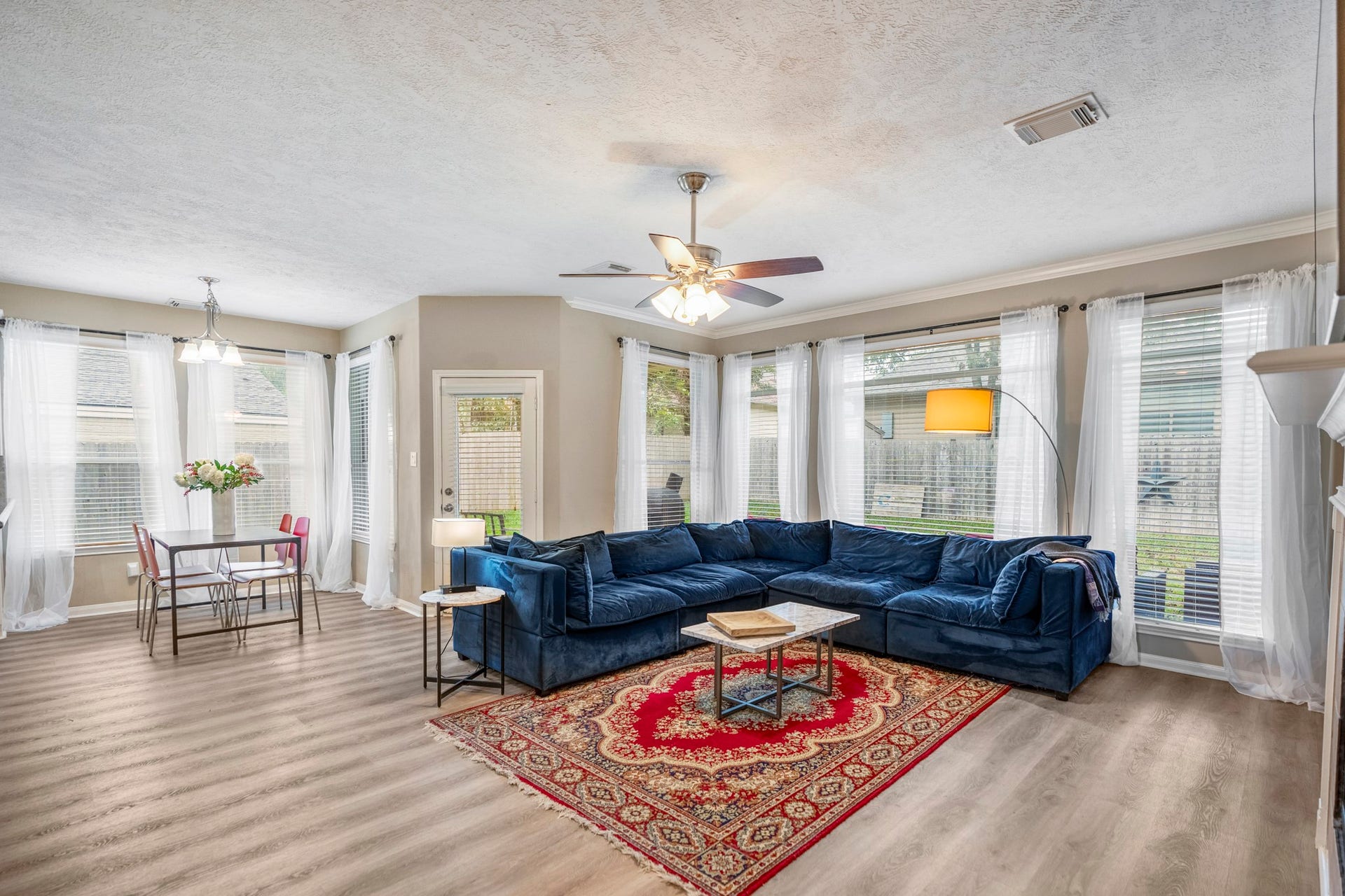 Abundant natural light surrounds you
