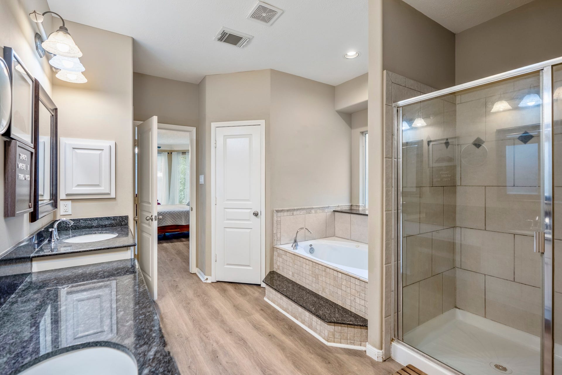 Primary bath equipped with everything you need!