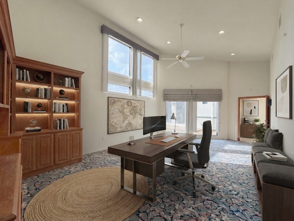 7110 W Mockingbird Lane, Pearland, TX 77584 digital staged home office