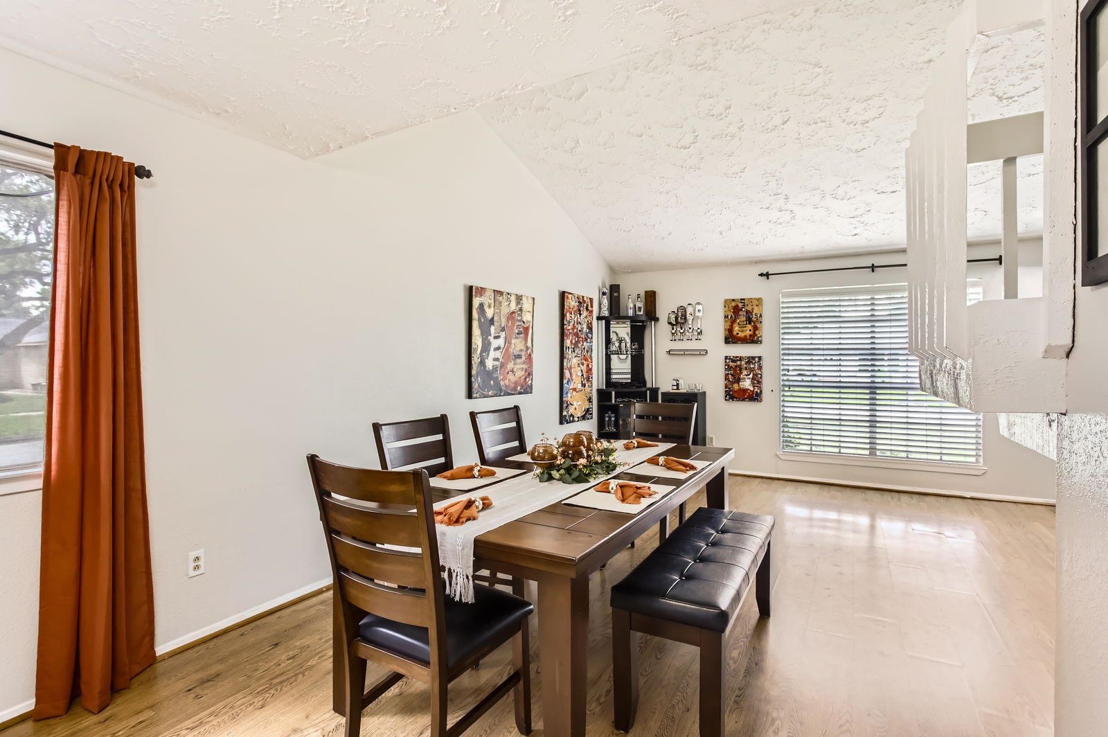 Formal dining room has plenty of natural light.