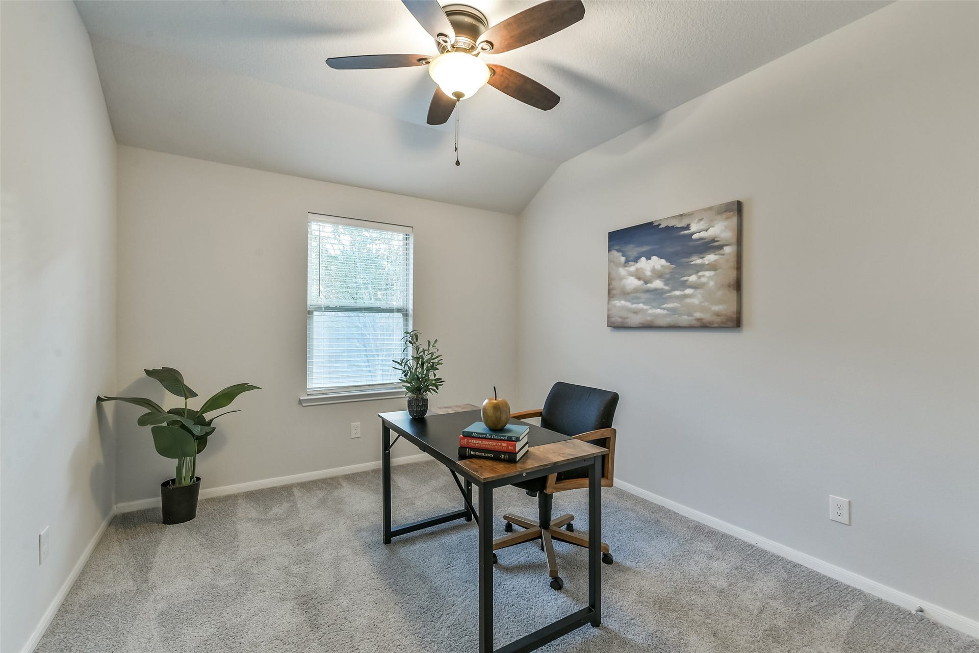 19450 Tobiano Park Drive, Tomball, TX 77377 Secondary bedroom #3 staged as a home office.