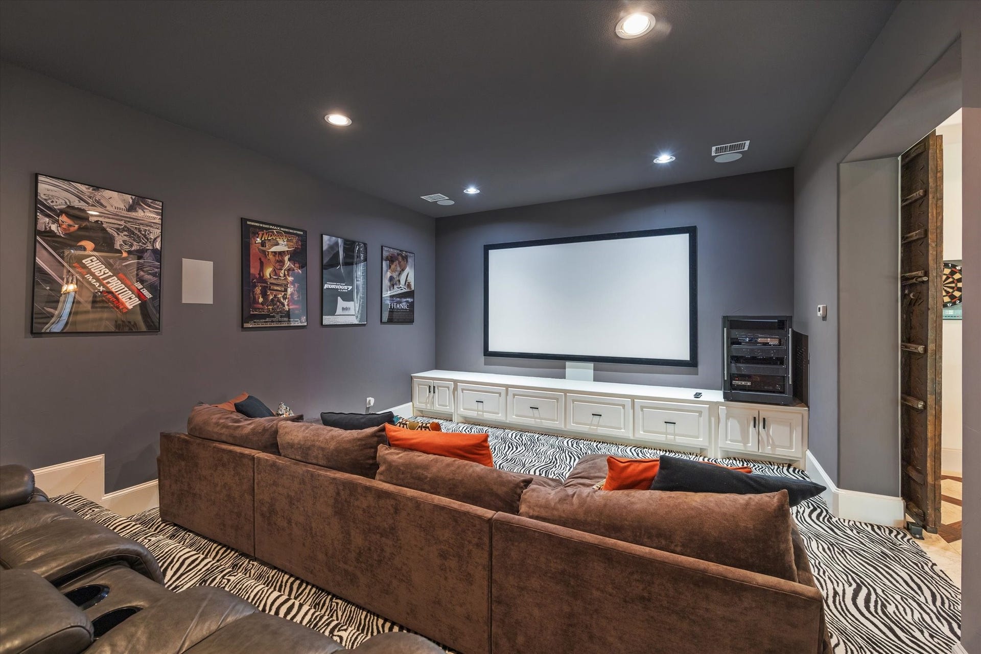 Theater room perfect for a movie night-in