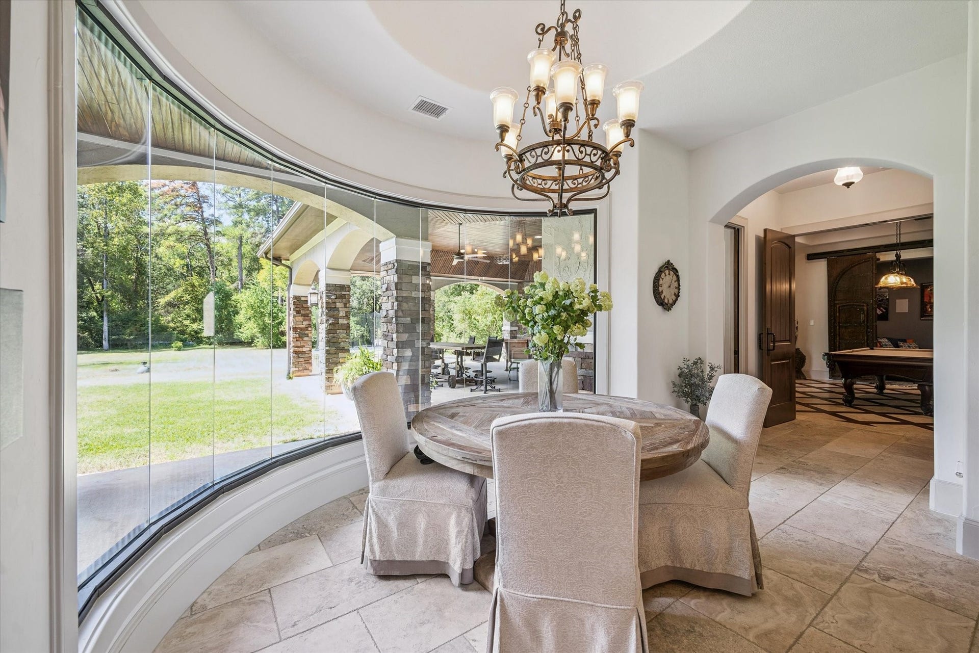 Breakfast room off of kitchen with abundant natural light