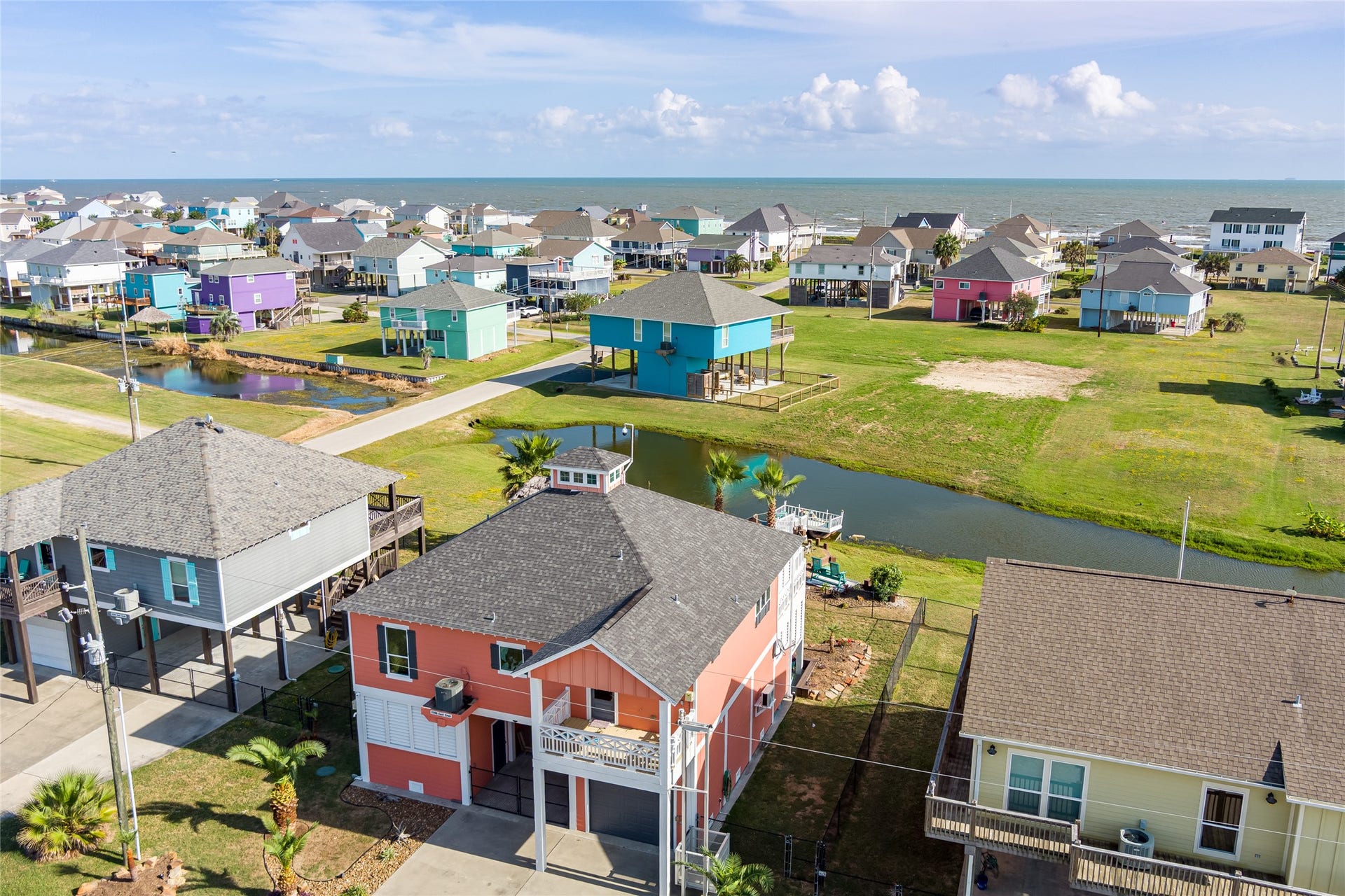 Additional aerial view of house
