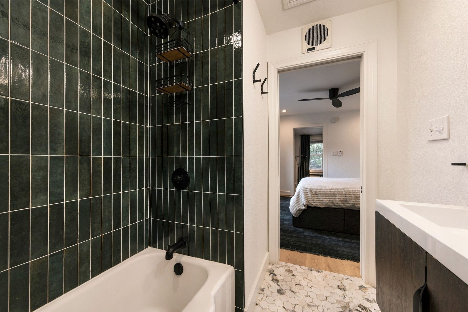 Looking back toward the bedroom.