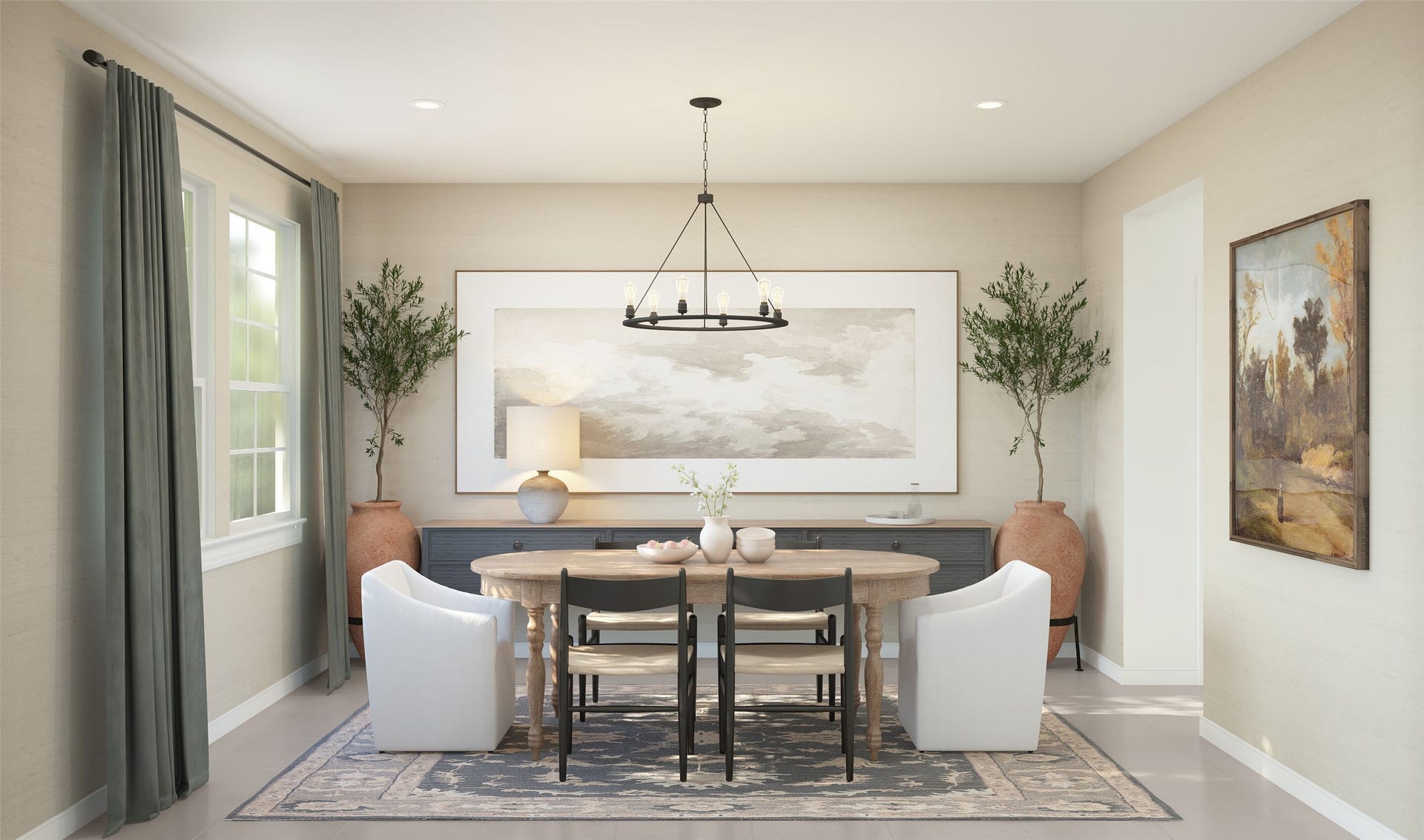 1069 Apple Ridge Road, Magnolia, TX 77363 Elegant dining room (*Artist rendering used for illustration purposes only. Colors/finishes may differ from the ones currently selected in the home.)