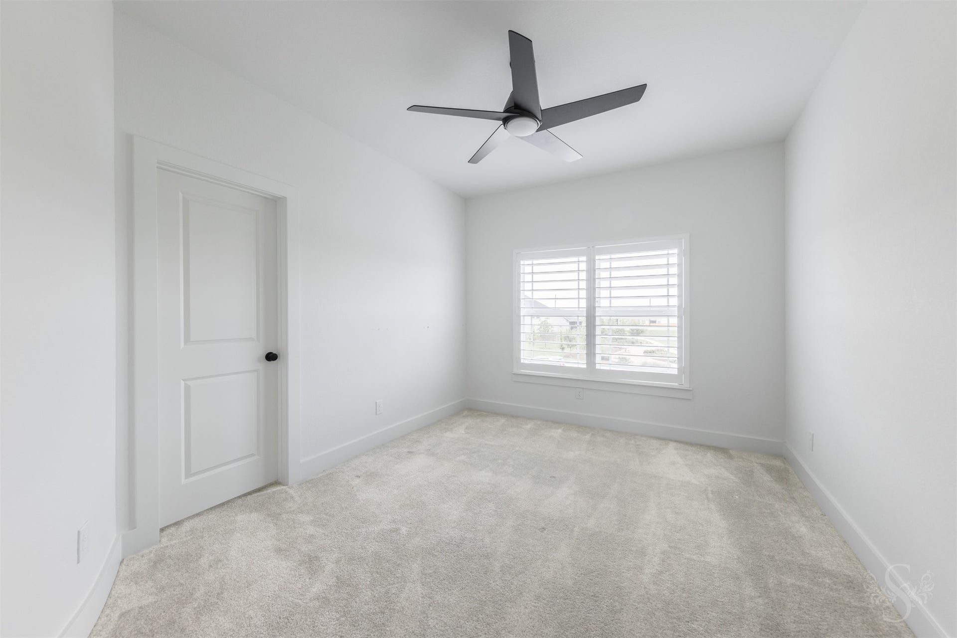 Comfortable secondary bedroom.