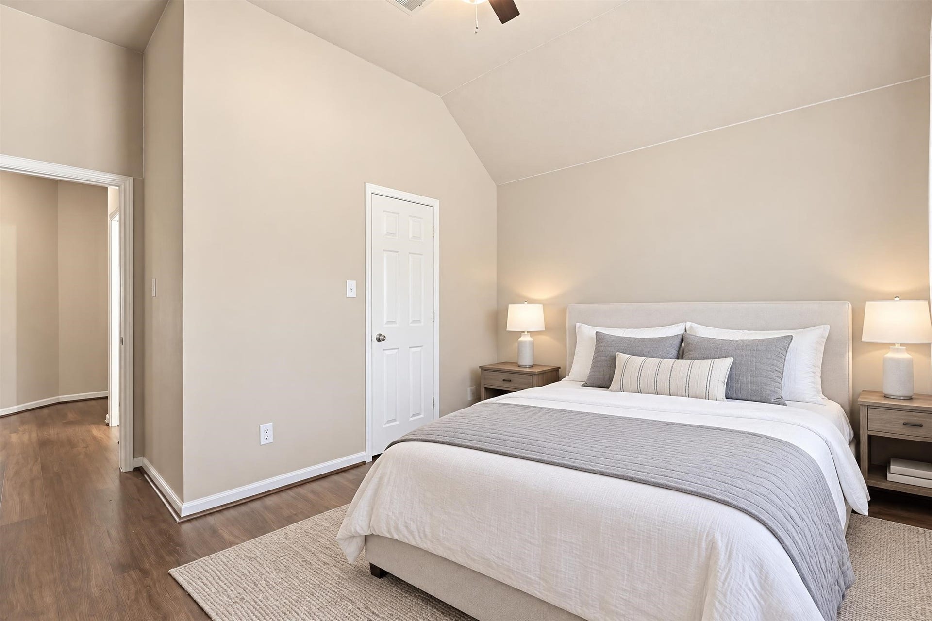 5106 Autumn Rose Lane, Sugar Land, TX 77479 Virtually staged. Plenty of space for a full bedroom setup, with natural light throughout the day.