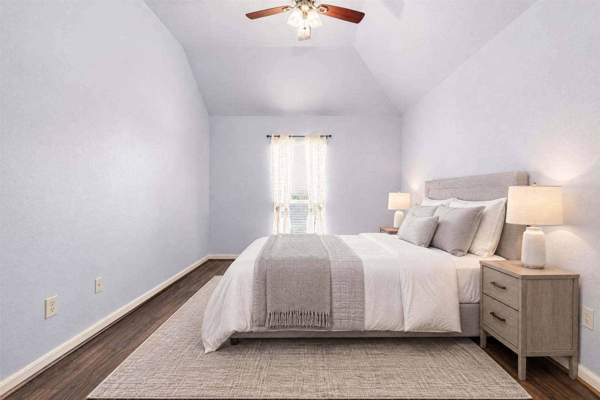 5106 Autumn Rose Lane, Sugar Land, TX 77479 Virtually staged. A long layout gives room for a bed plus a desk or reading corner.