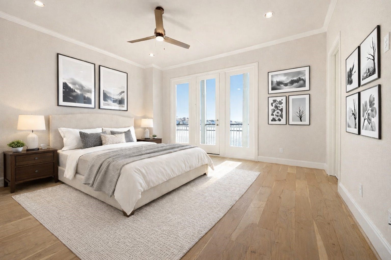 11061 Chatterton Drive, Houston, TX 77043 The primary bedroom has its own private balcony! Virtual staging added.