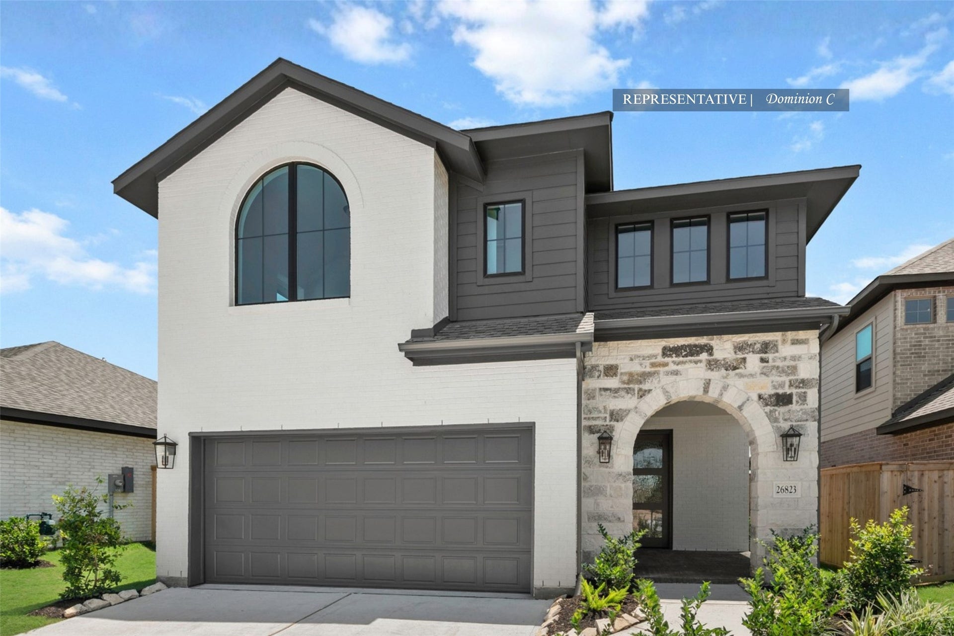 7803 Clover Gully Lane, Katy, TX 77493 Westin Homes. *Currently under construction* Dominion plan. Representative image. Features, selections and colors may vary.