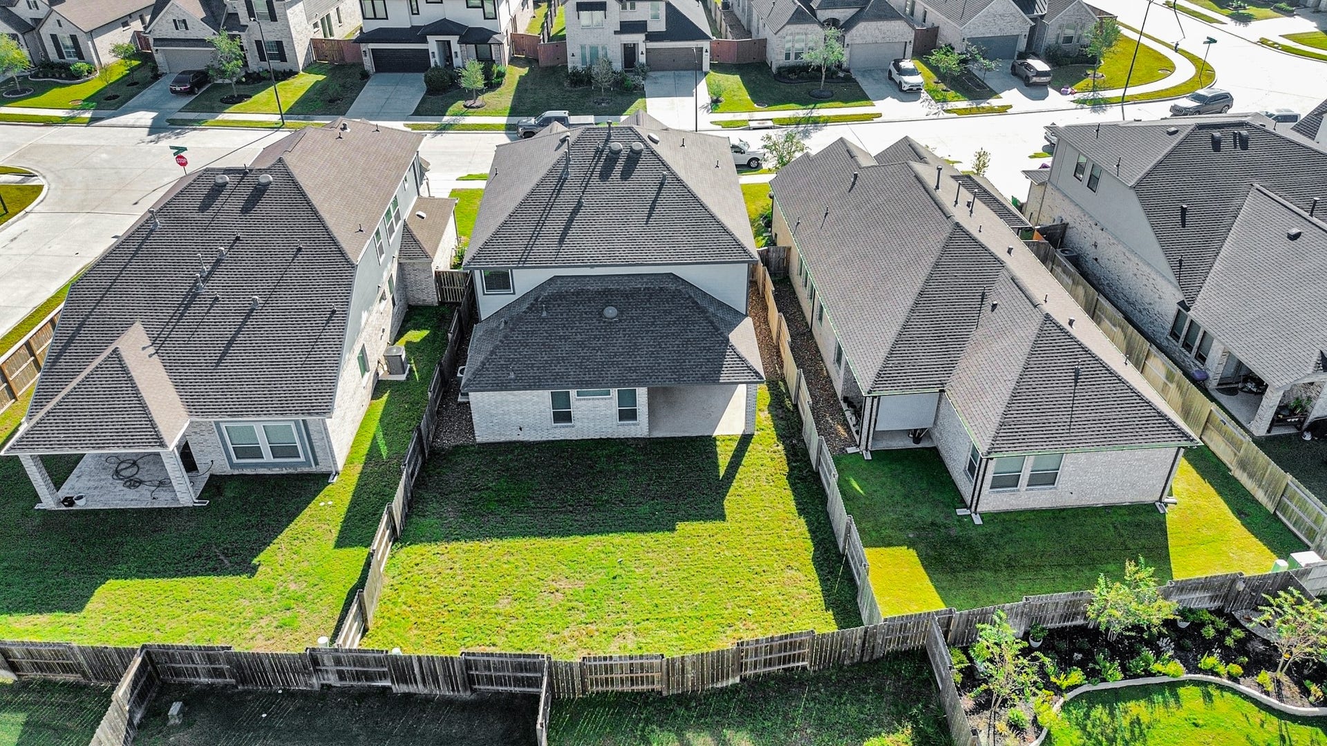 Aerial view backyard
