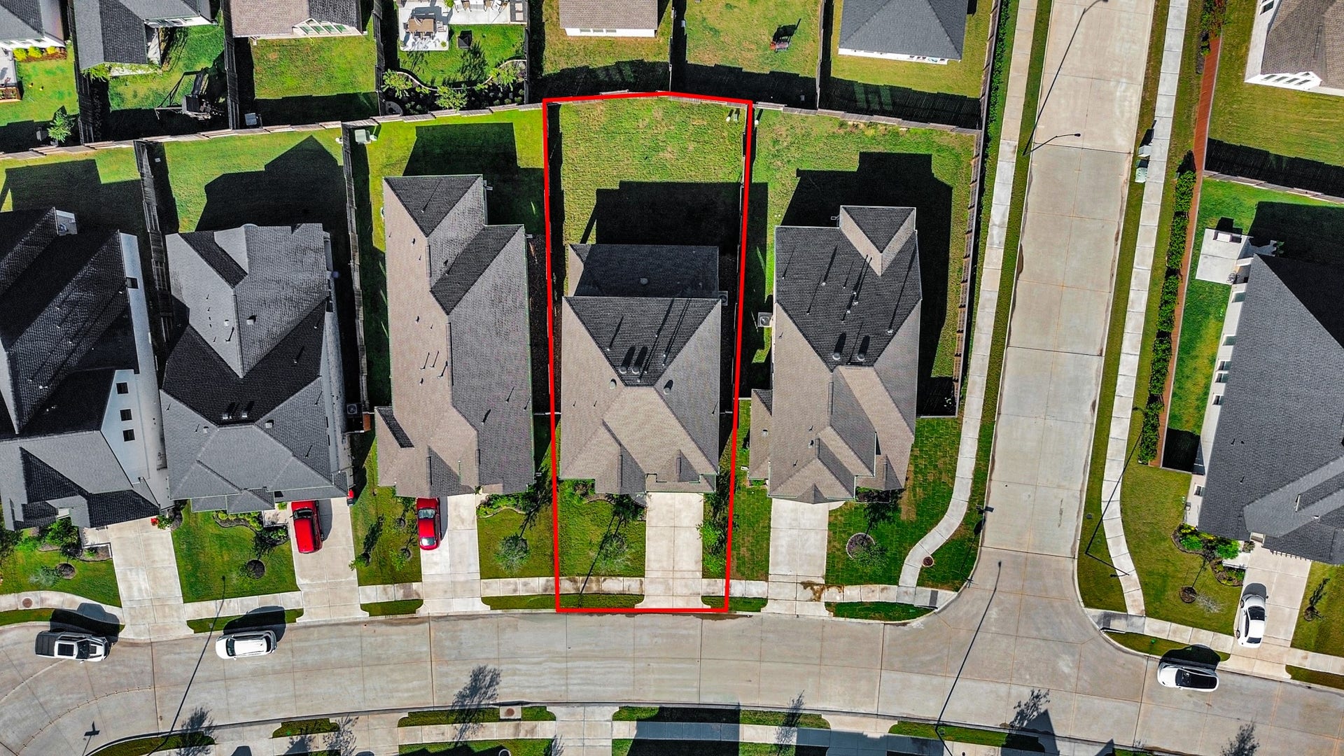 Aerial view of the lot
