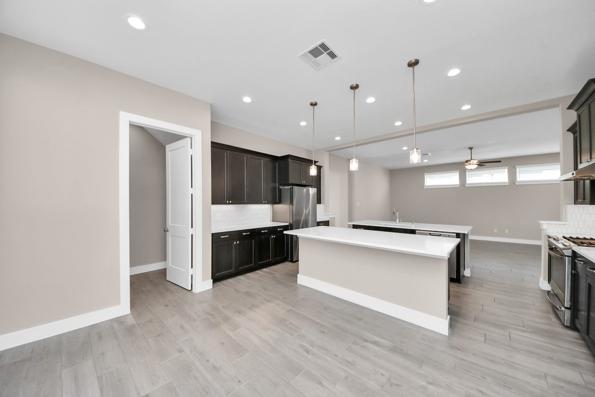 Open concept dining and kitchen