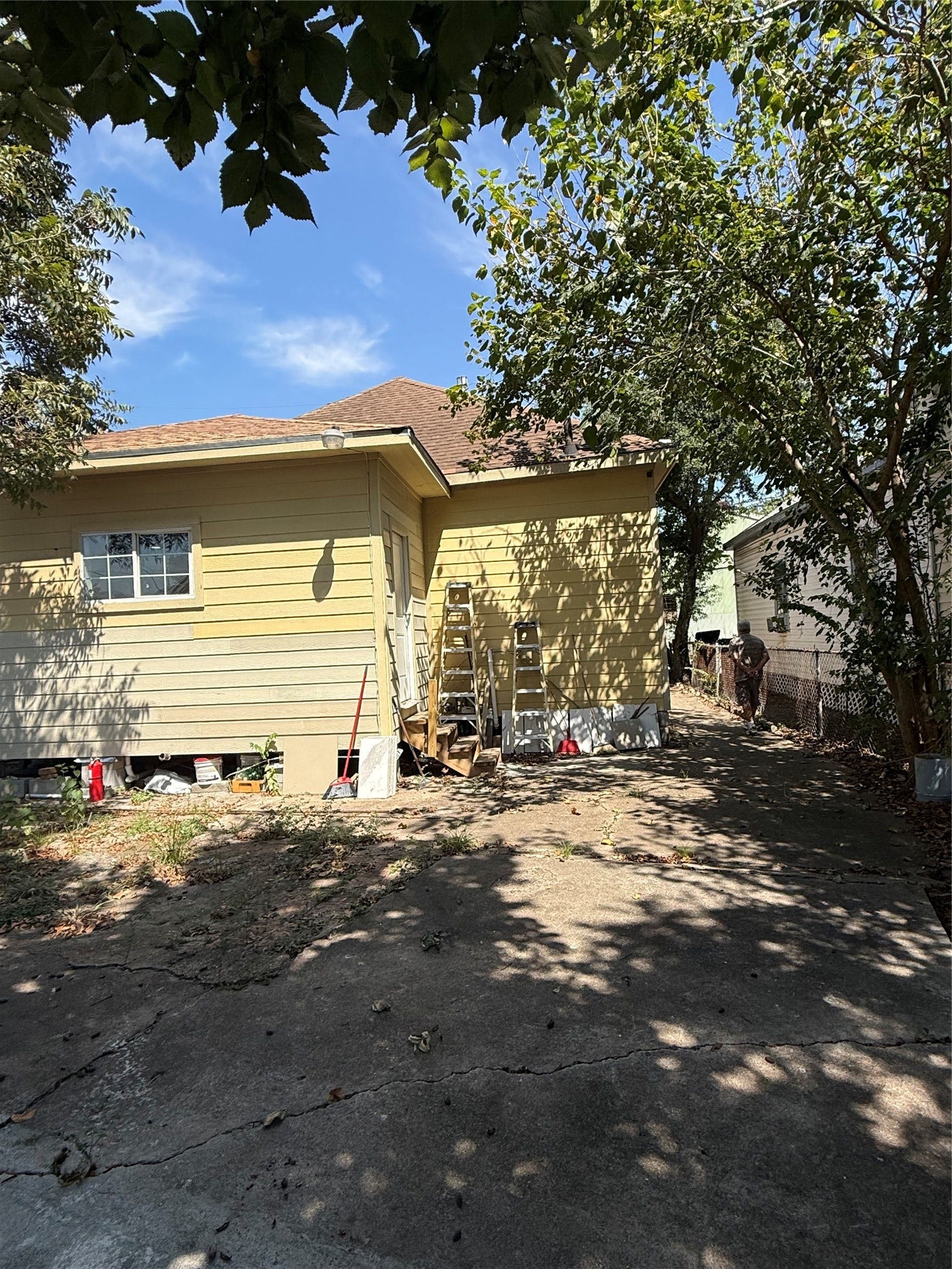 Back view of the house