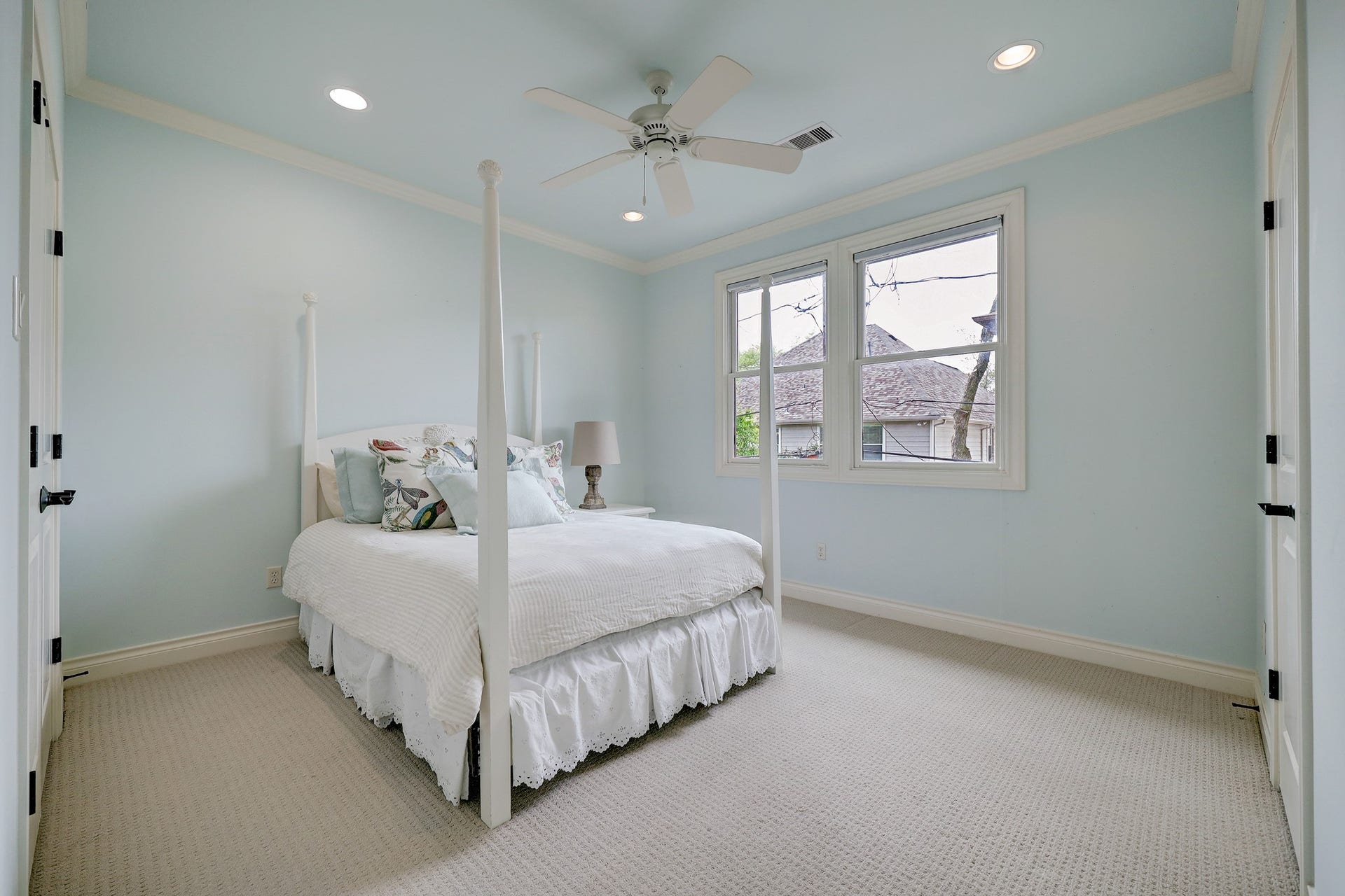 6004 Lake Street, Houston, TX 77005 Secondary bedroom at the back of the house overlooking patio