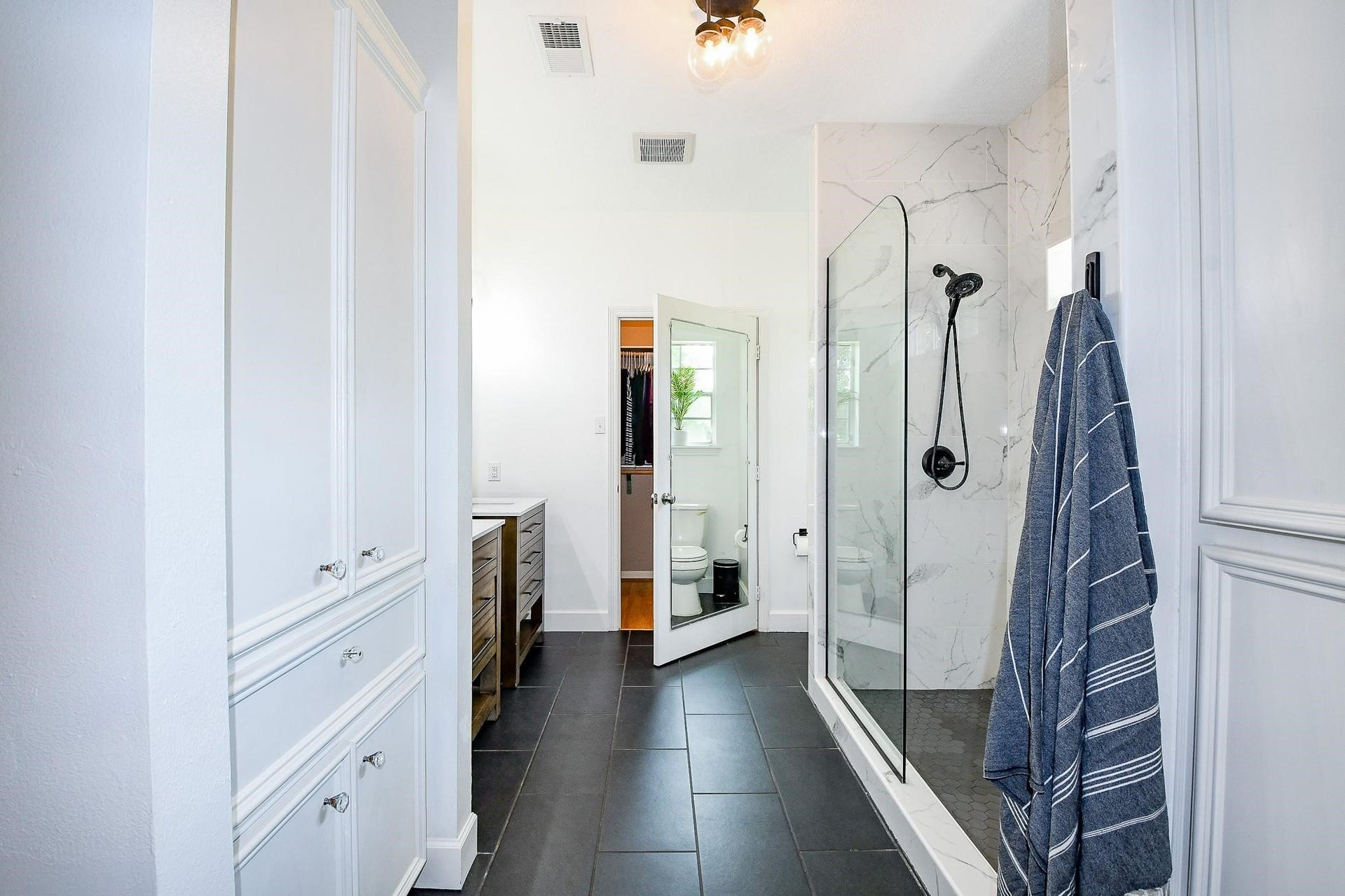 22035 Buescher Road, Tomball, TX 77377 Recently remodeled primary bath in the primary house