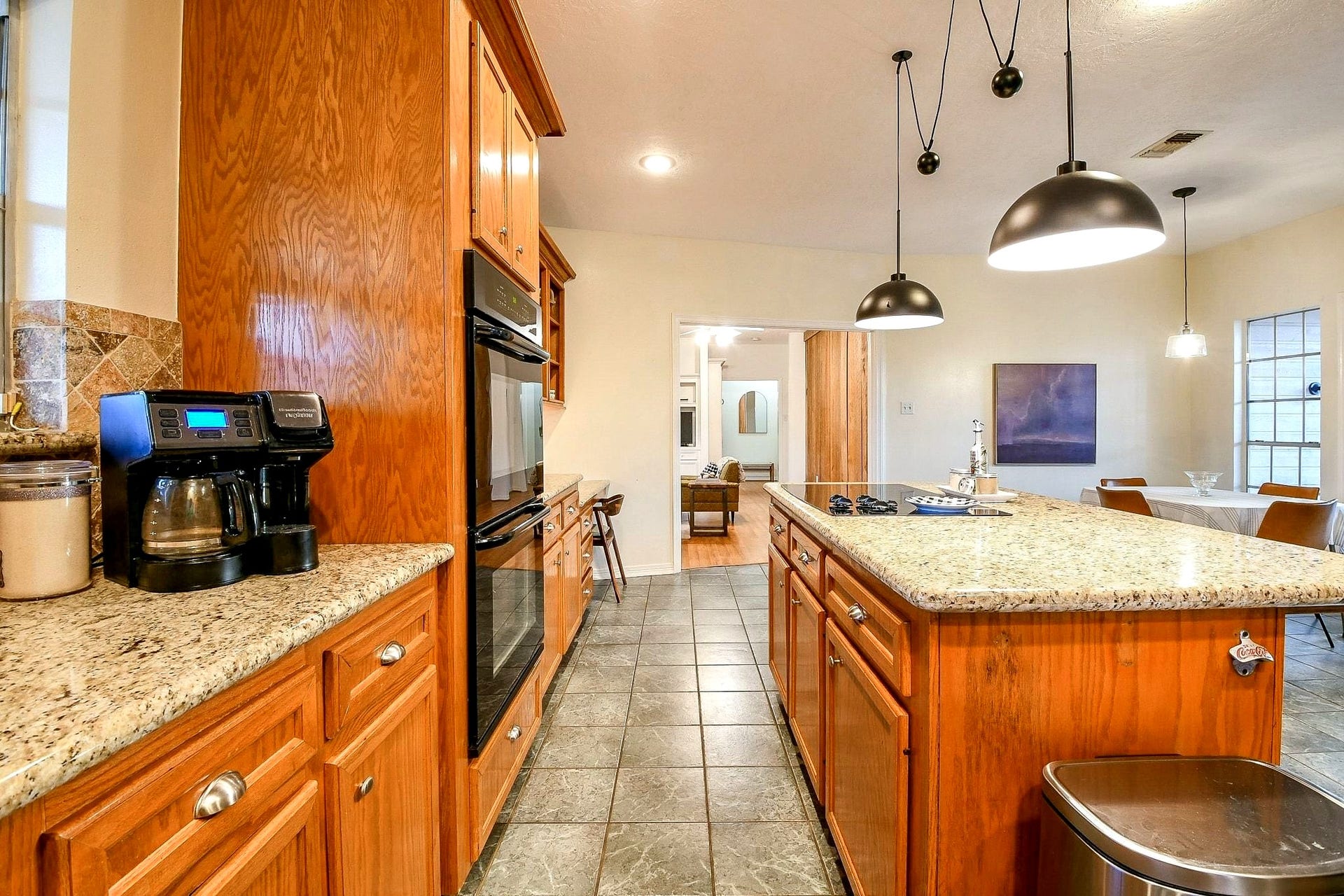 22035 Buescher Road, Tomball, TX 77377 Primary residence kitchen with newly installed modern light fixture