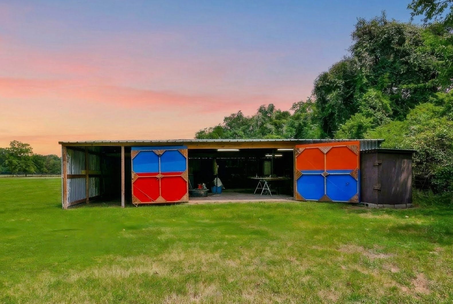 22035 Buescher Road, Tomball, TX 77377 Large metal building on property