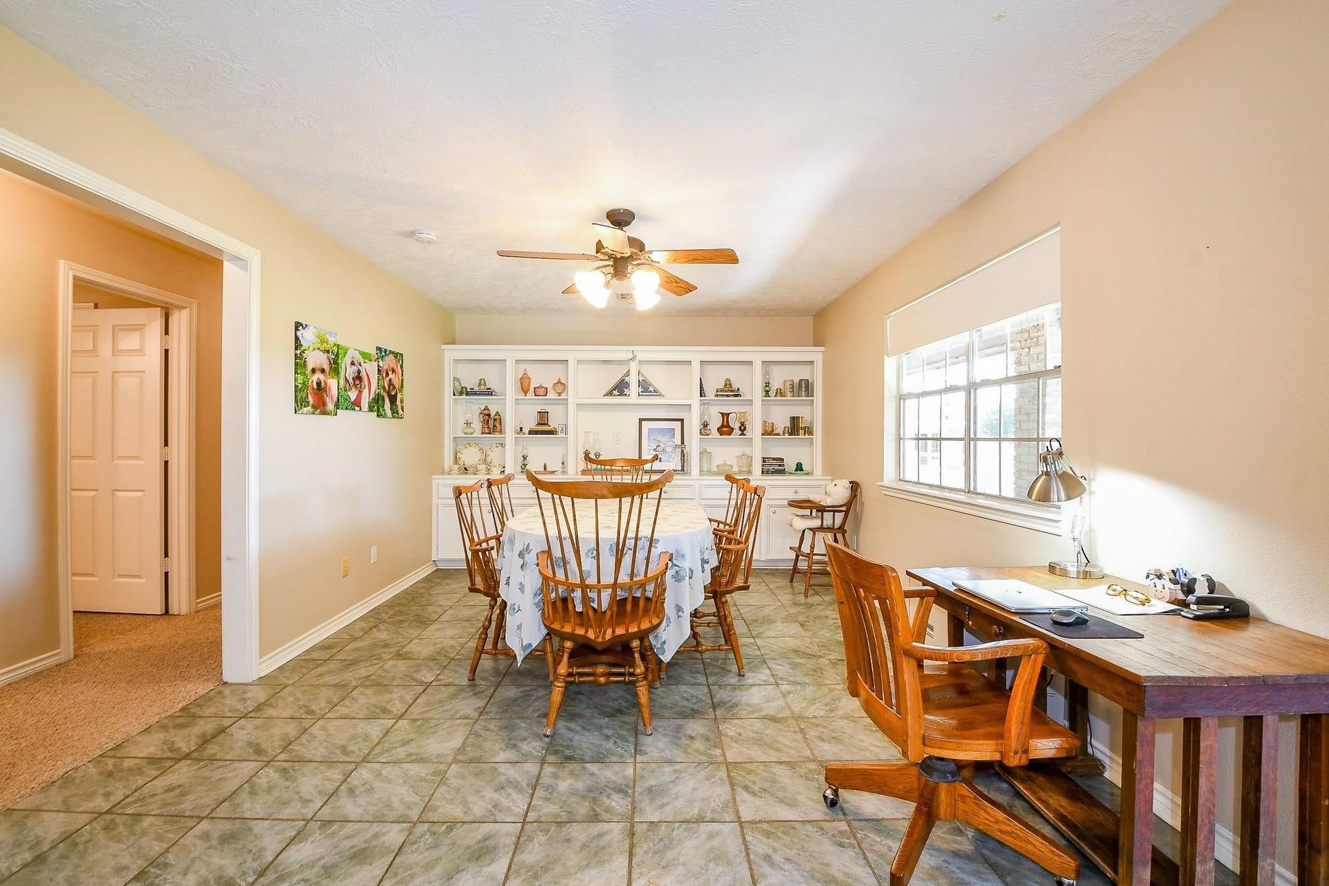22035 Buescher Road, Tomball, TX 77377 Gorgeous built ins in the dining area of the secondary house