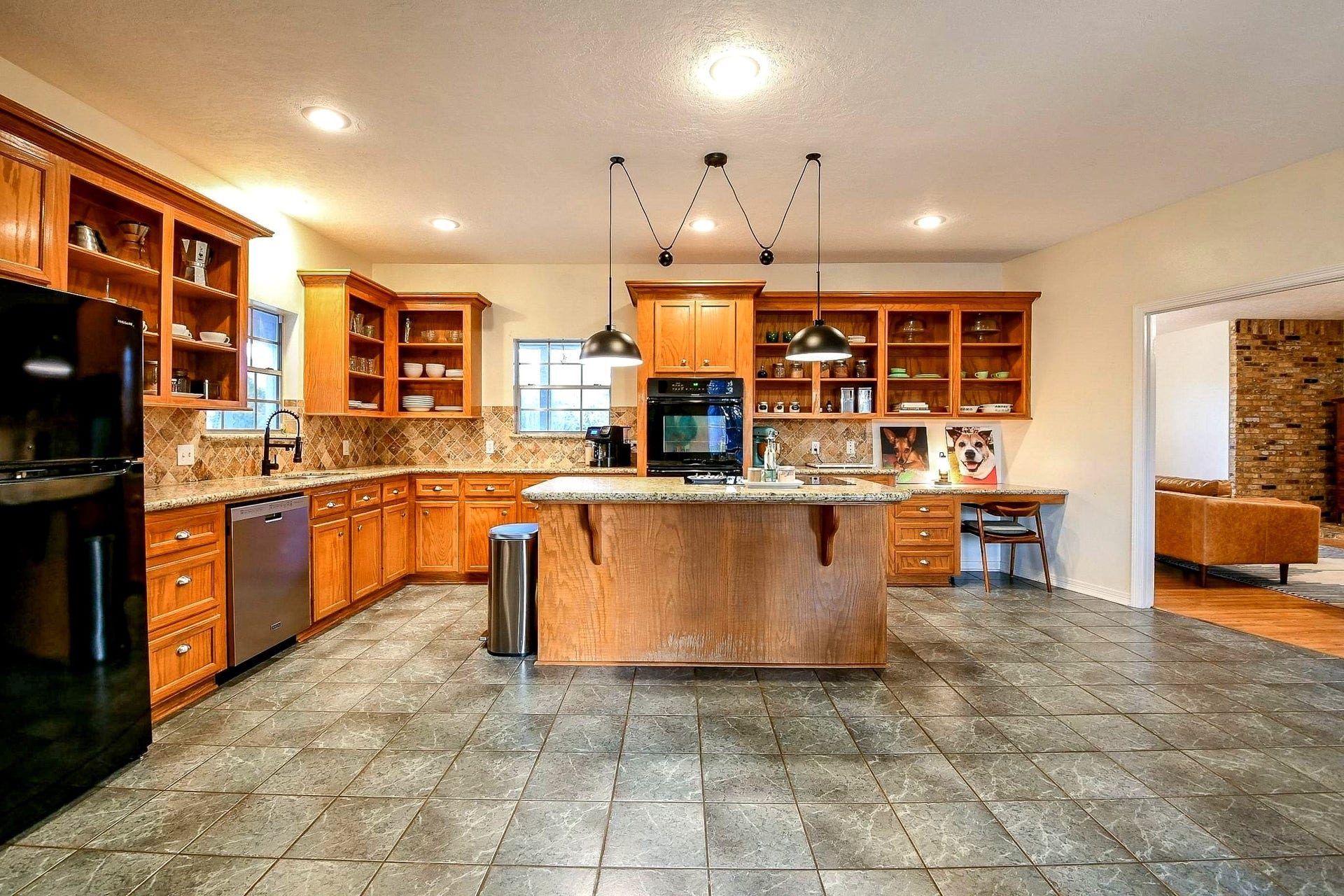 22035 Buescher Road, Tomball, TX 77377 Very large kitchen with solid wood cabinets