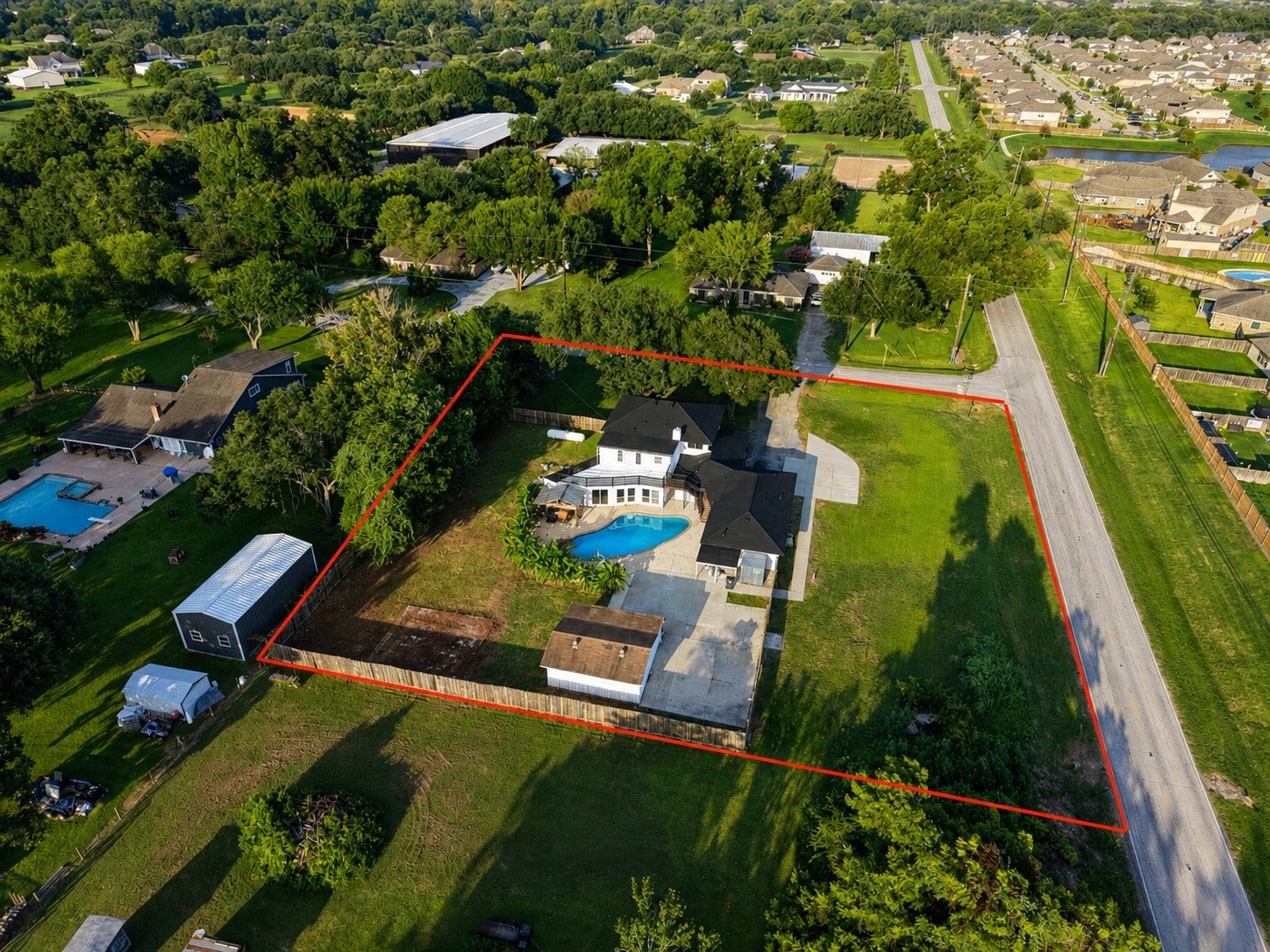 3811 Empress Lane, Richmond, TX 77406 Property lines aerial view