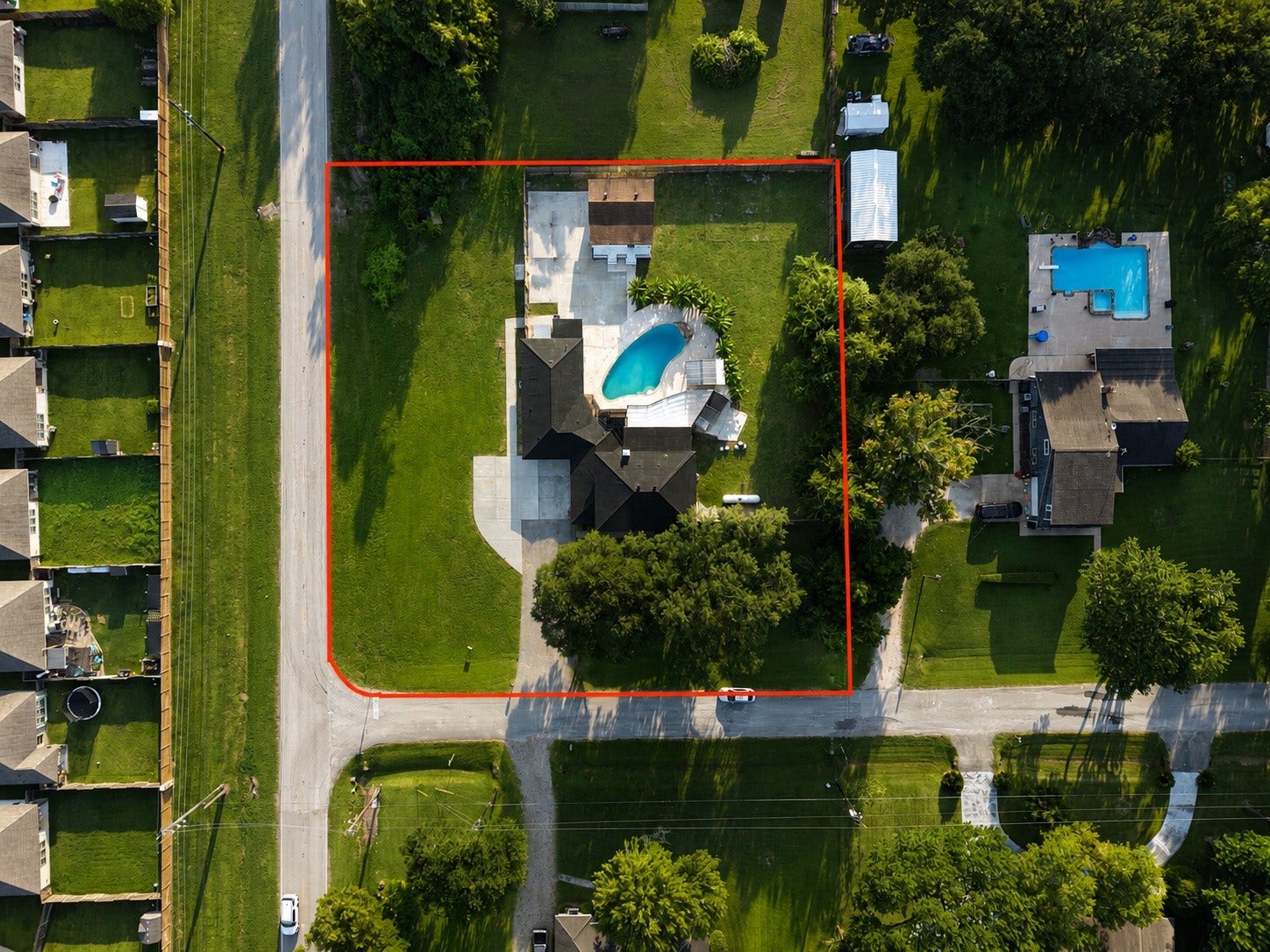 3811 Empress Lane, Richmond, TX 77406 Property lines aerial view