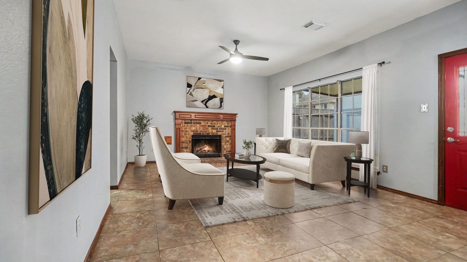 2017 Dublin Drive, Deer Park, TX 77536 Family Room Staged