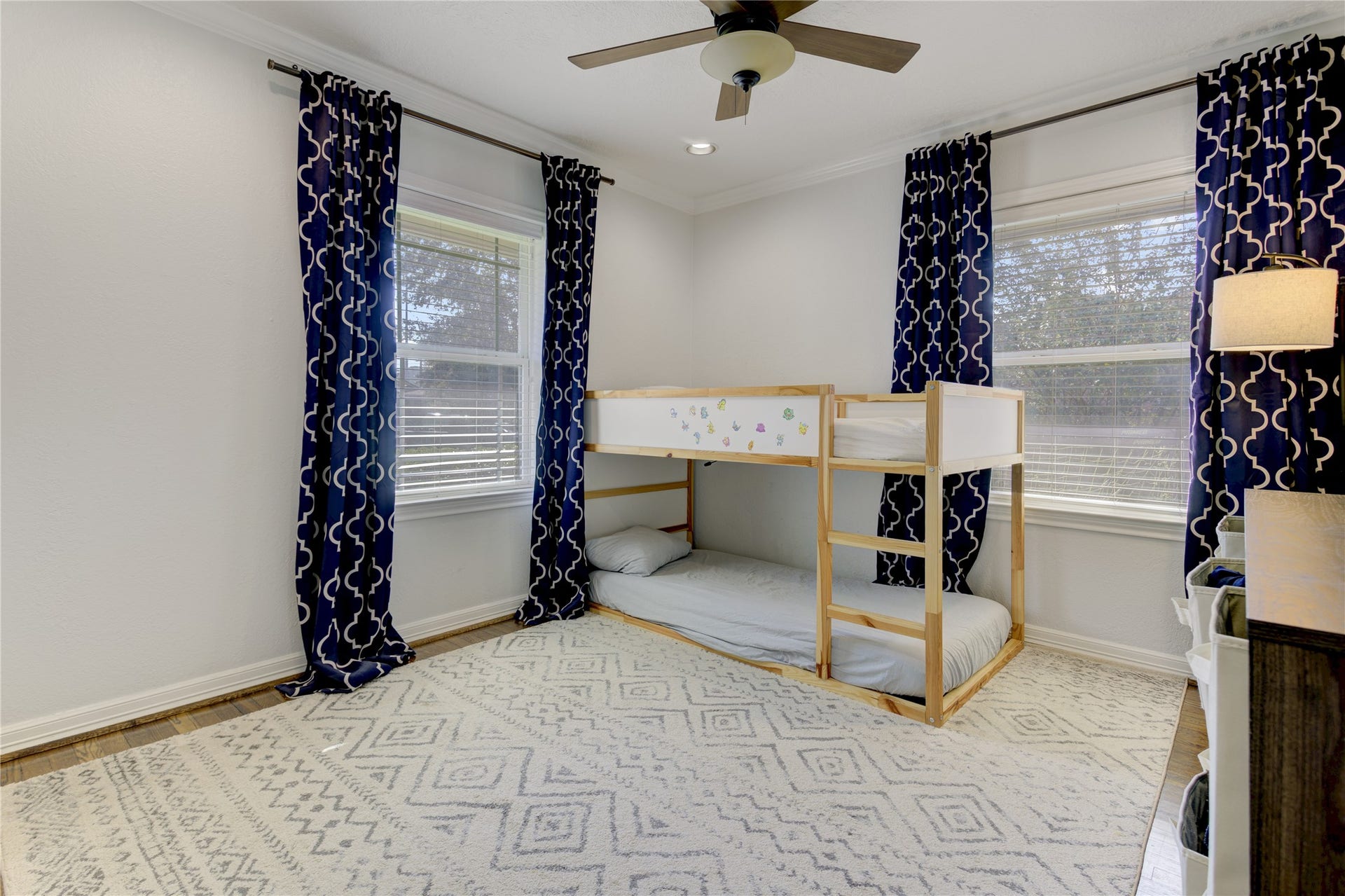 3007 Topham Circle, Houston, TX 77018 One of two secondary bedrooms, also with a custom closet storage system.
