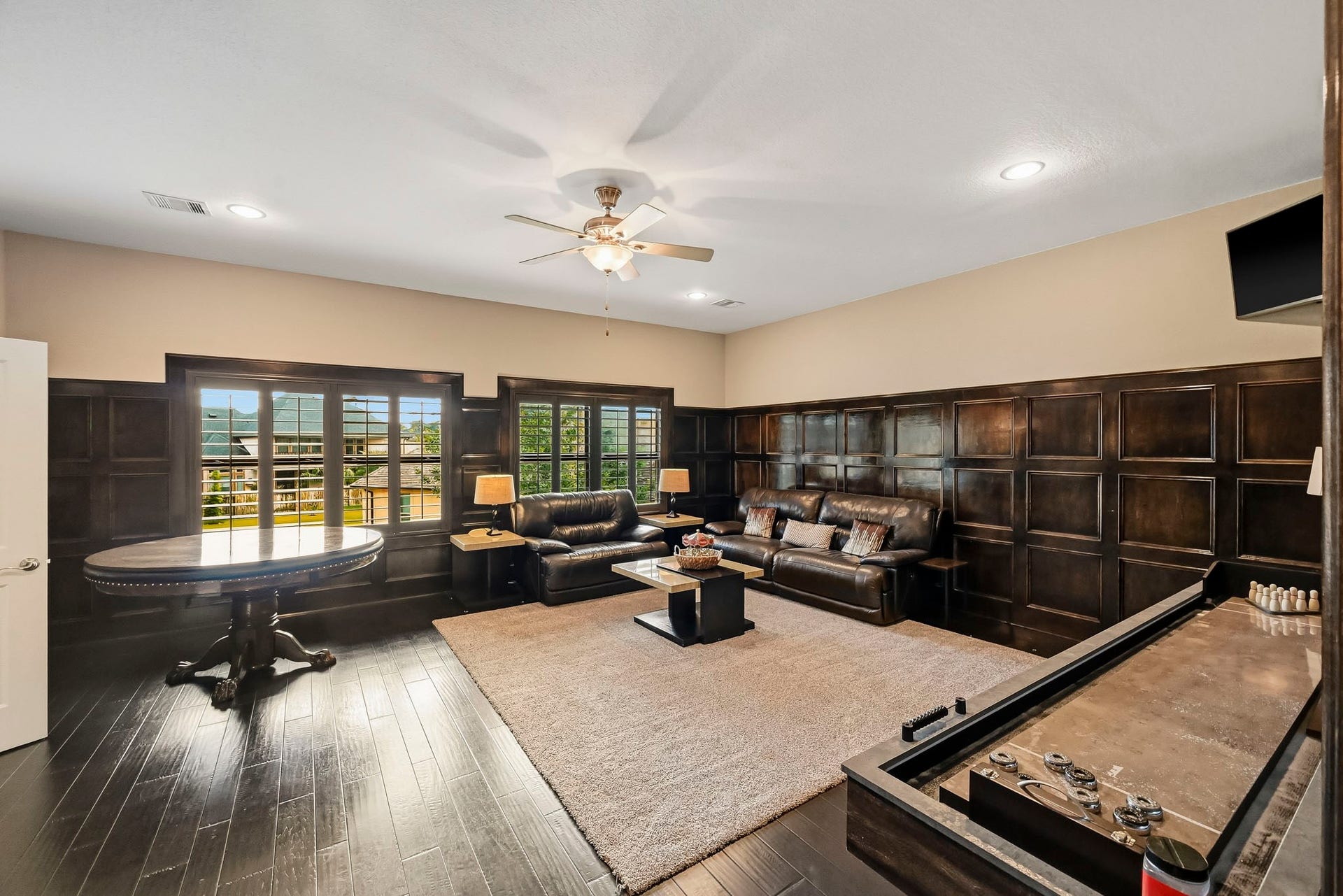 2 Turin Turn Drive, Missouri City, TX 77459 Wooden paneled Games room attached to the media room with wet bar